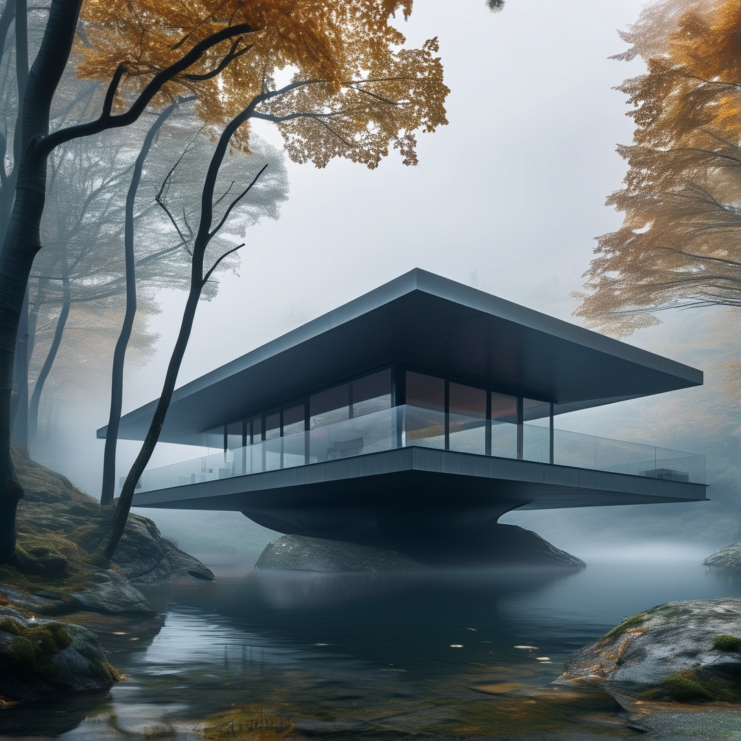 Misty Modern Forest House