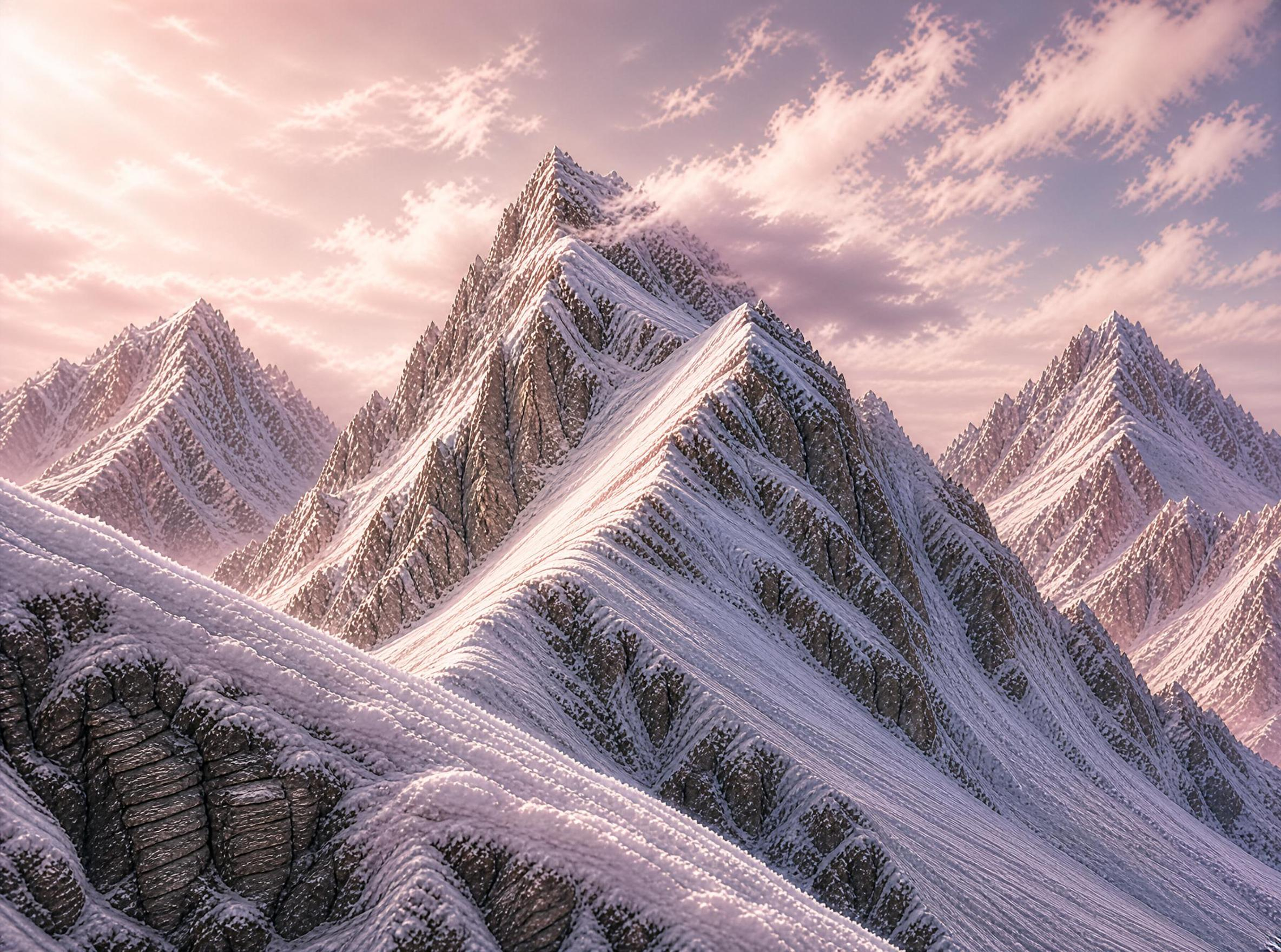 Snowy Mountain Peaks
