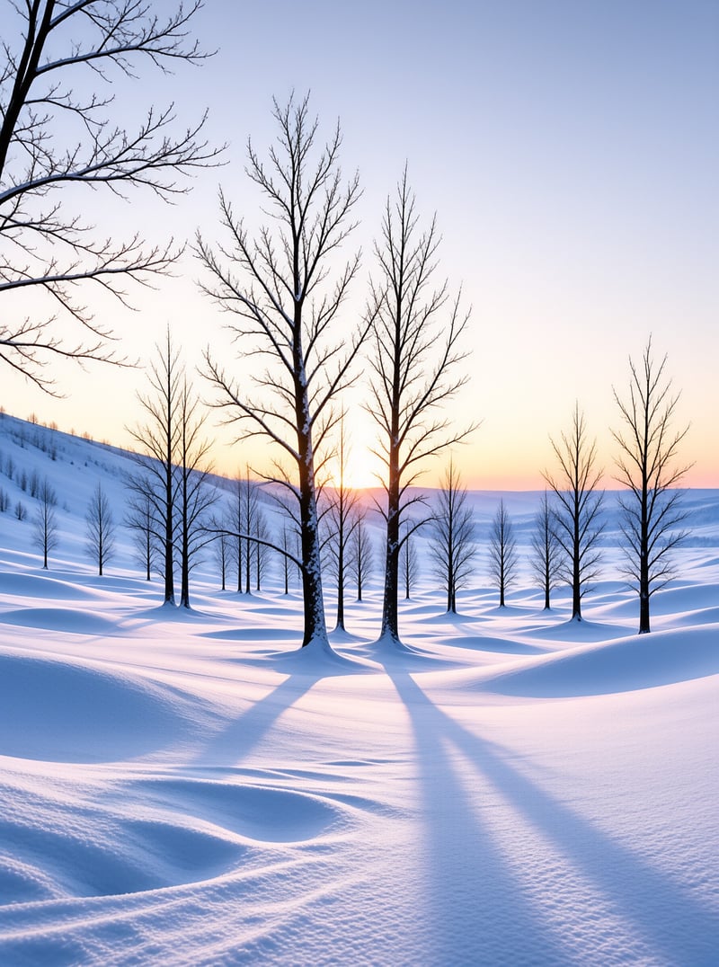 Winter Landscape at Dusk
