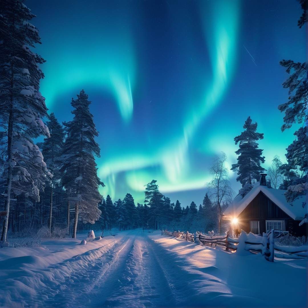 Aurora Winter Landscape