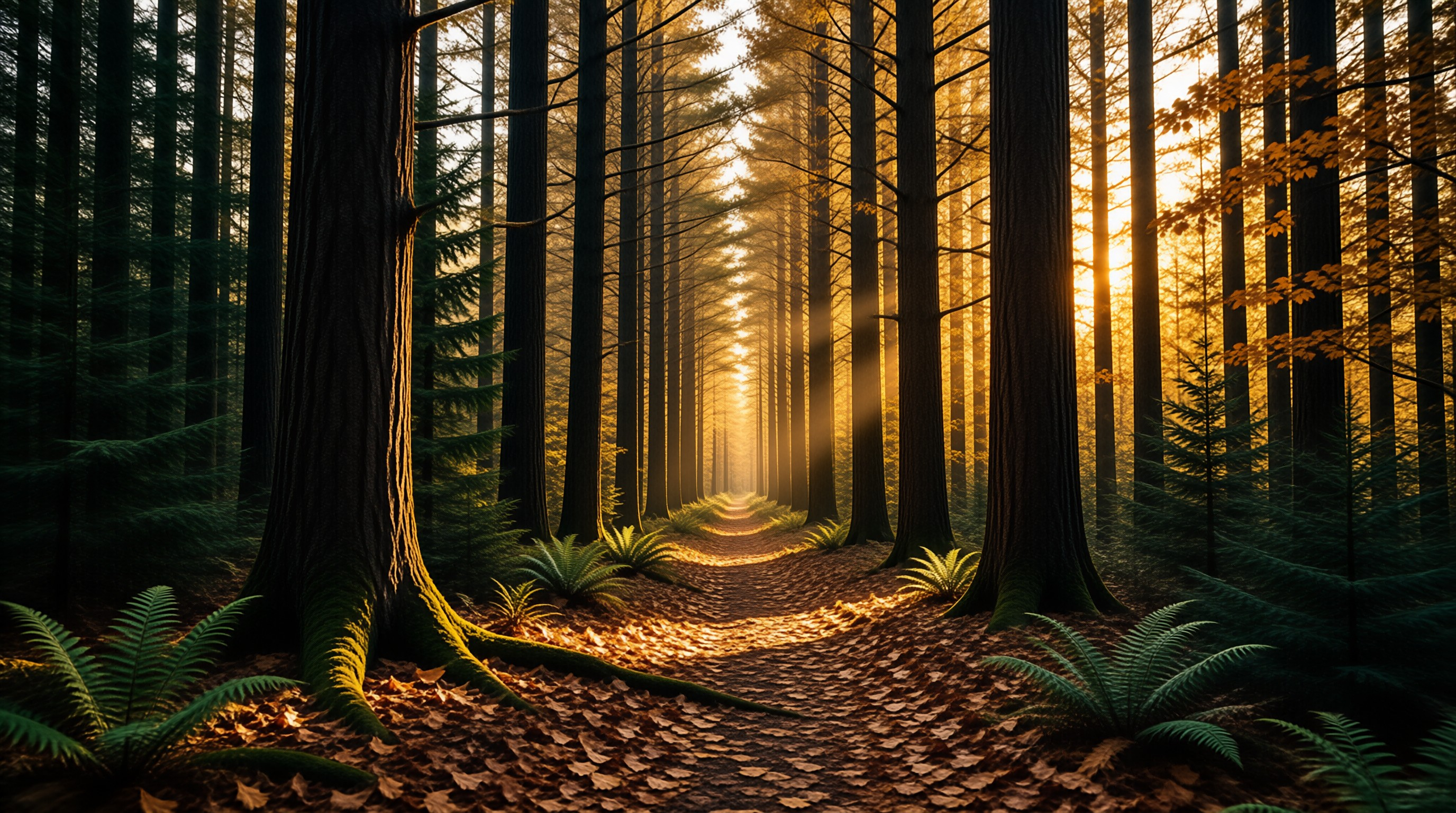 Autumn Forest Path Landscape