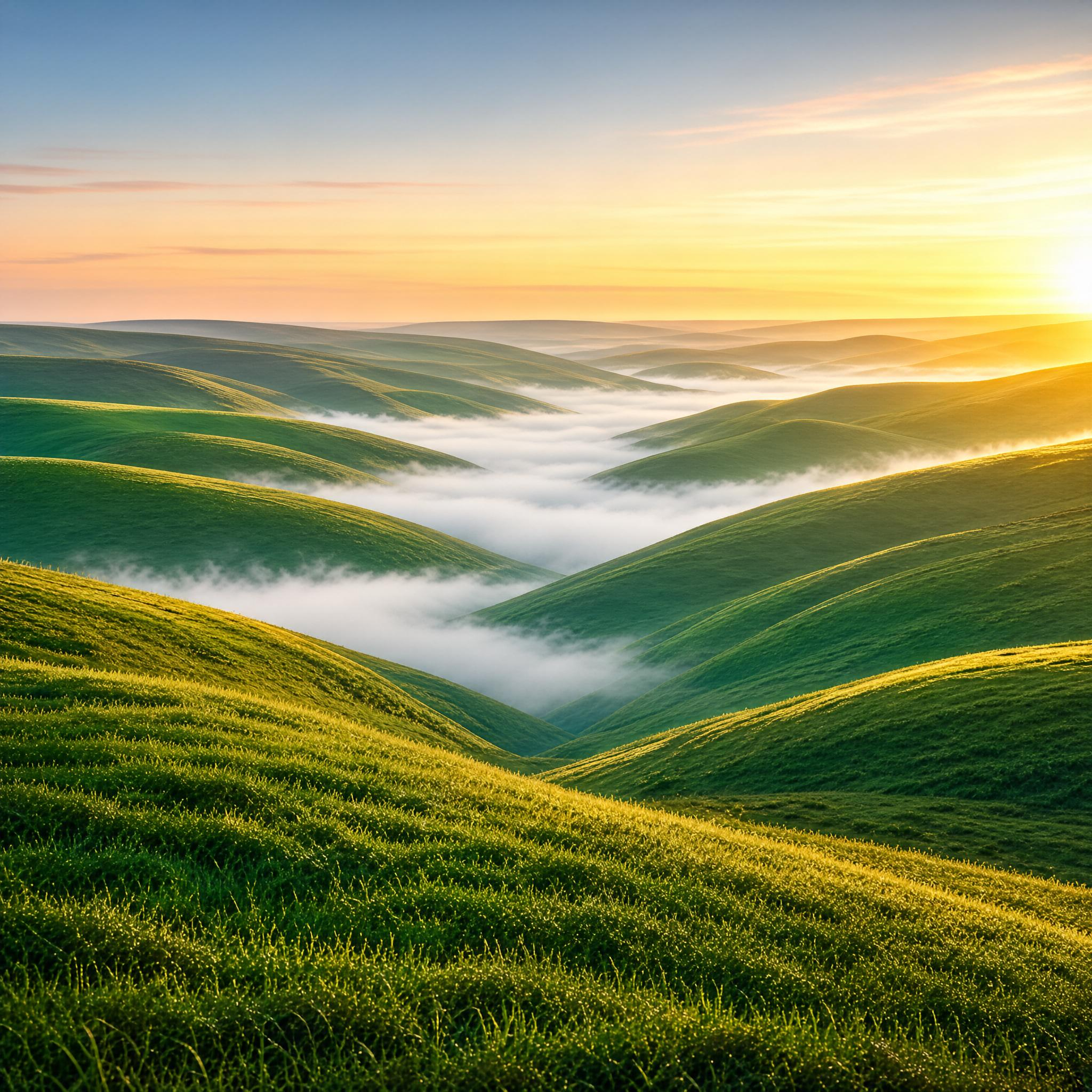 Rolling Hills at Sunrise