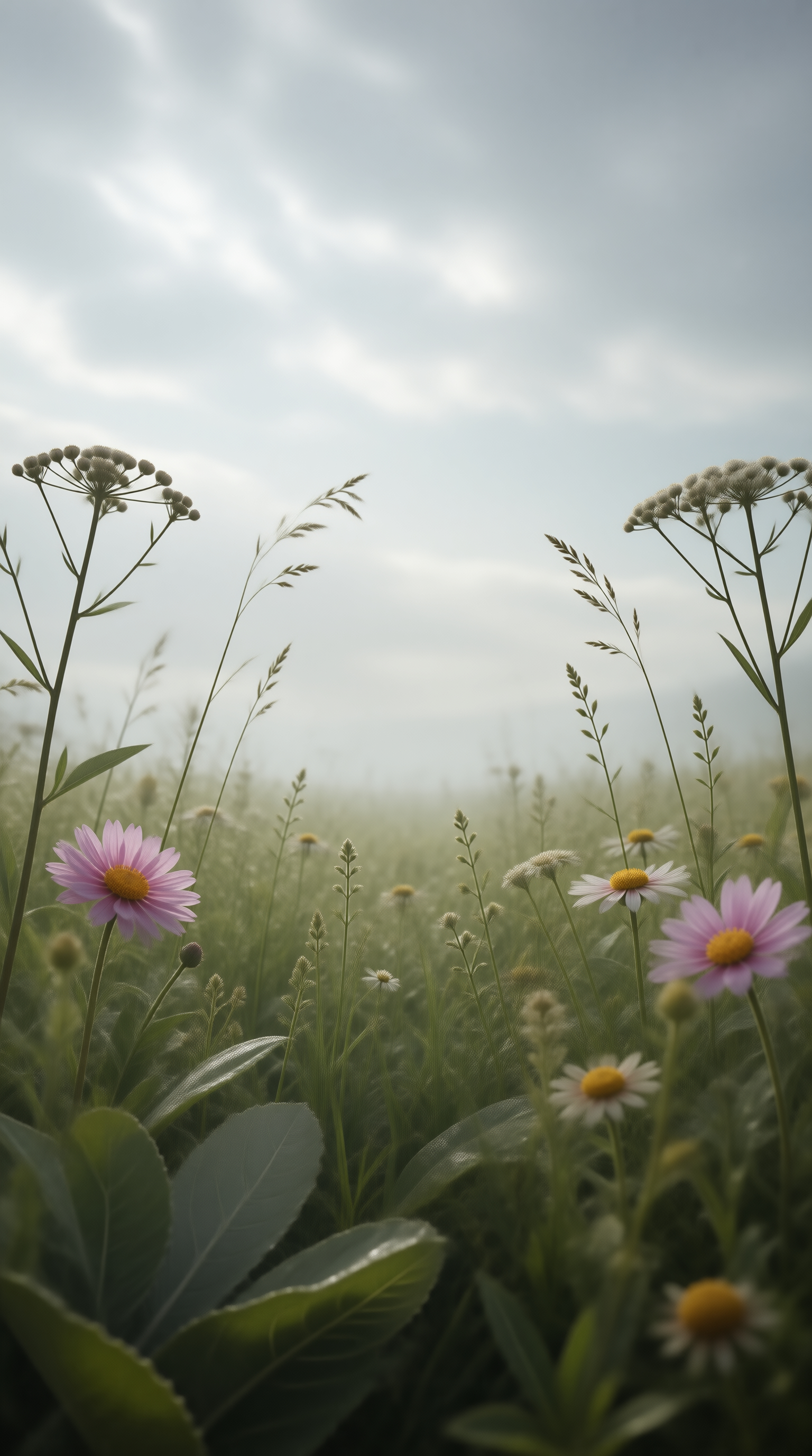 Wildflowers in Misty Meadow