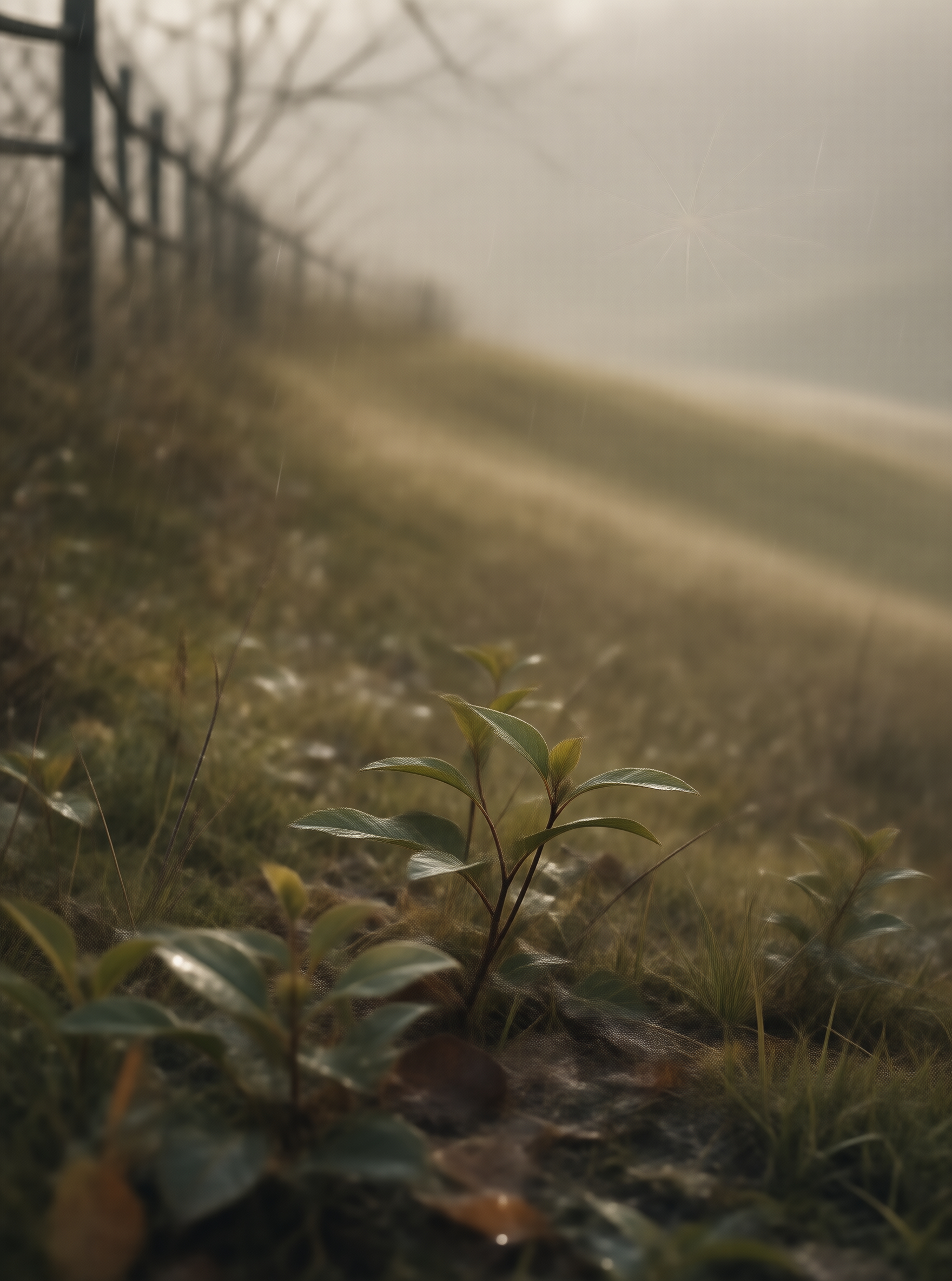 Small Plant in the Fog