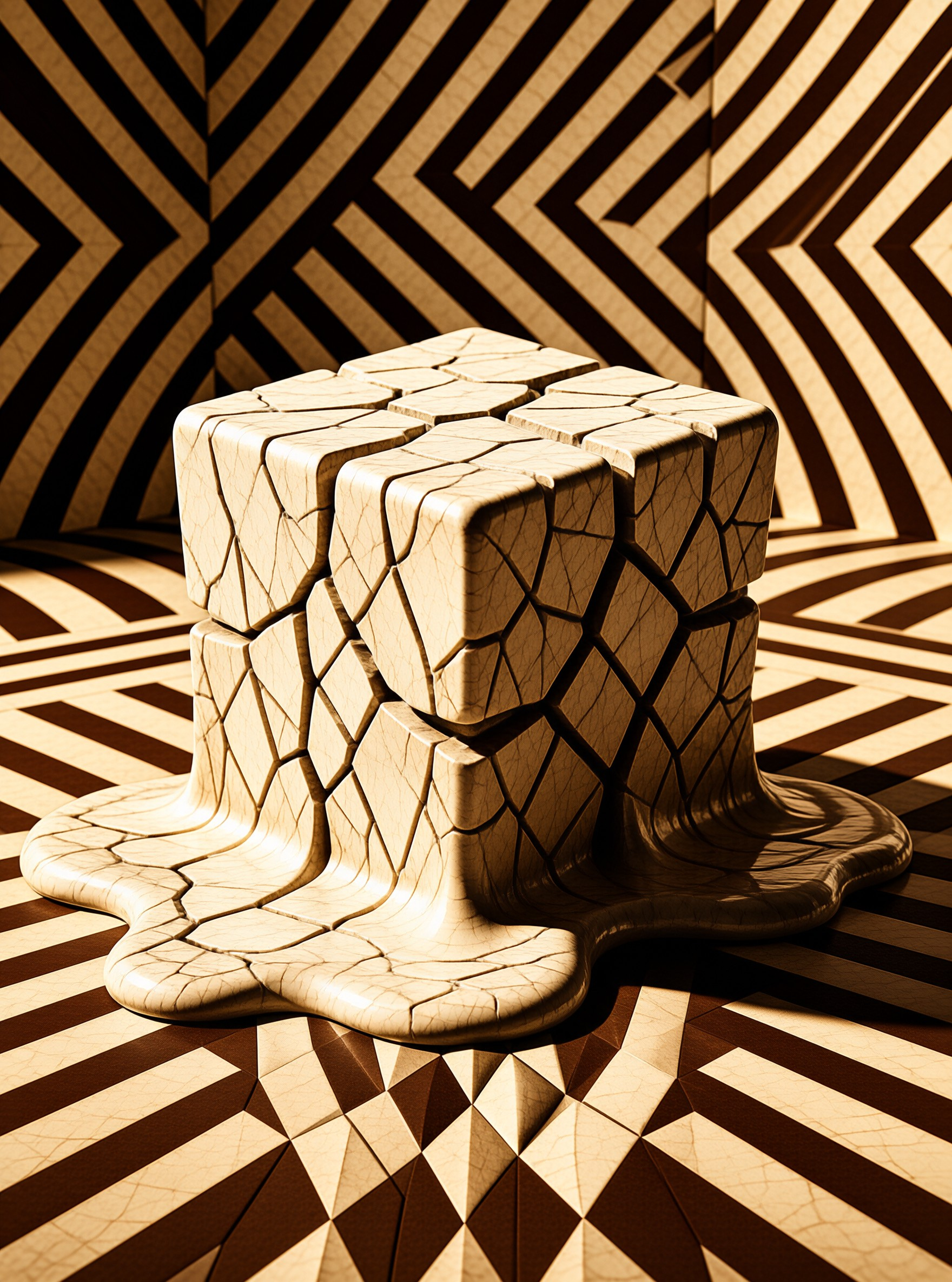 Surreal Melting Cube