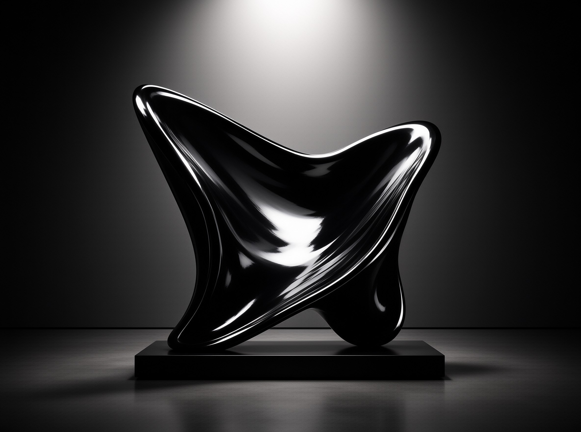 Black Abstract Sculpture