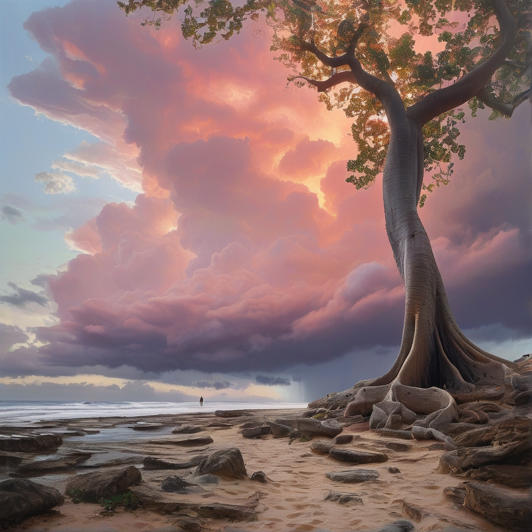 Lone Tree on Sandy Shore