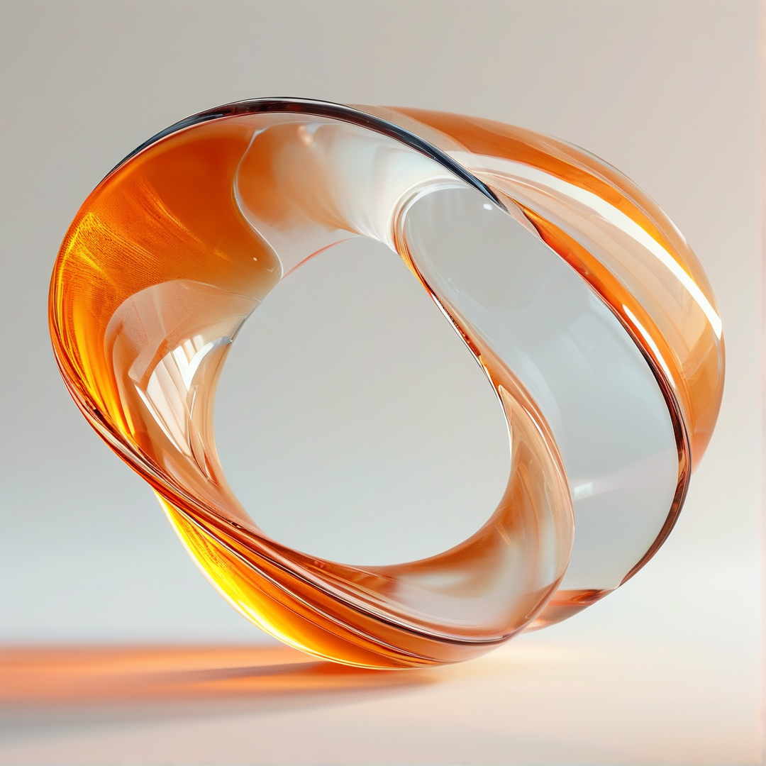 Amber Glass Sculpture