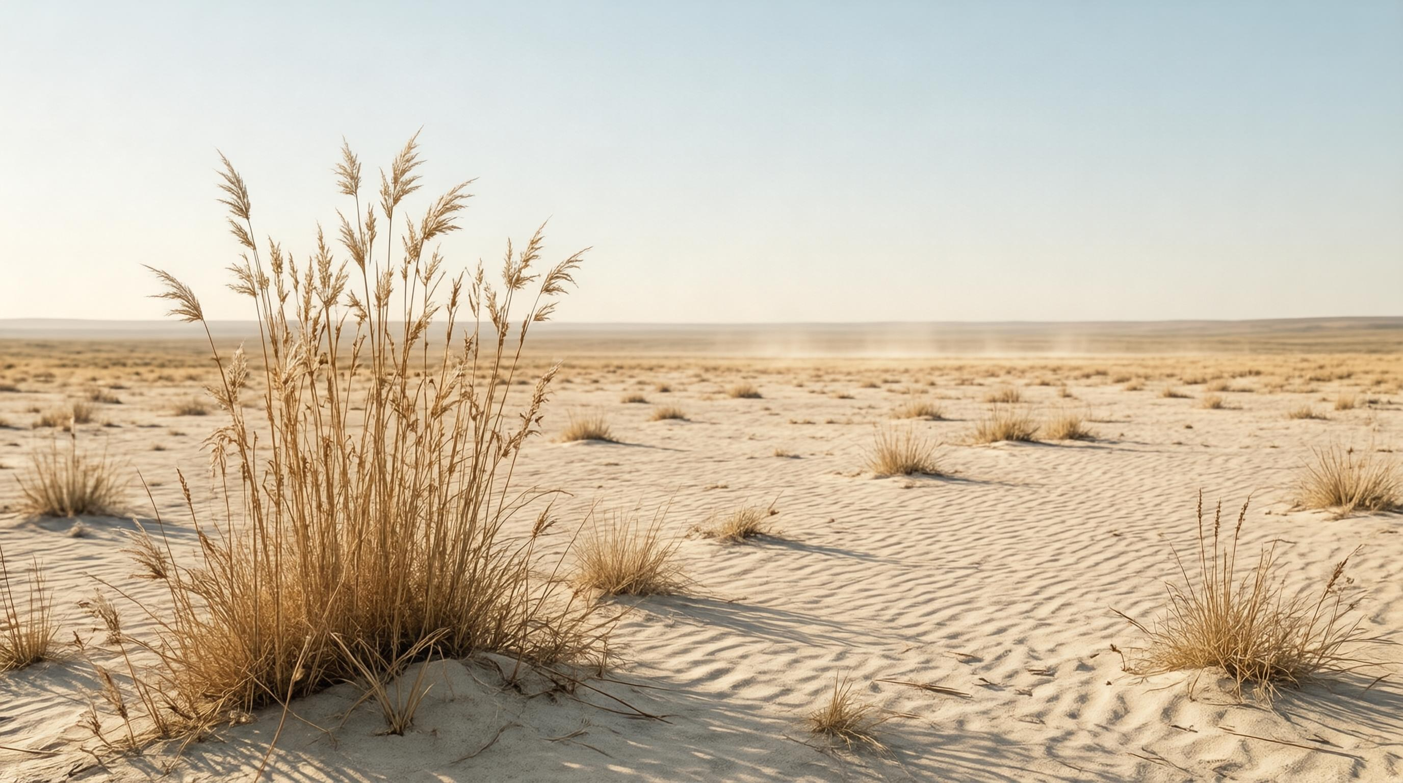 Desert Landscape with Dry Grass