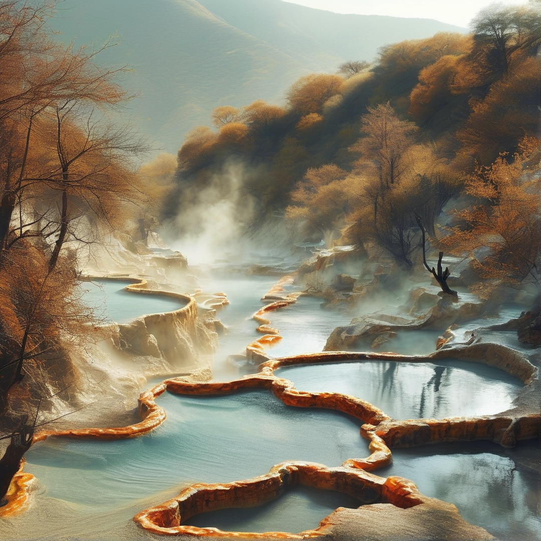 Misty Autumn Terraces
