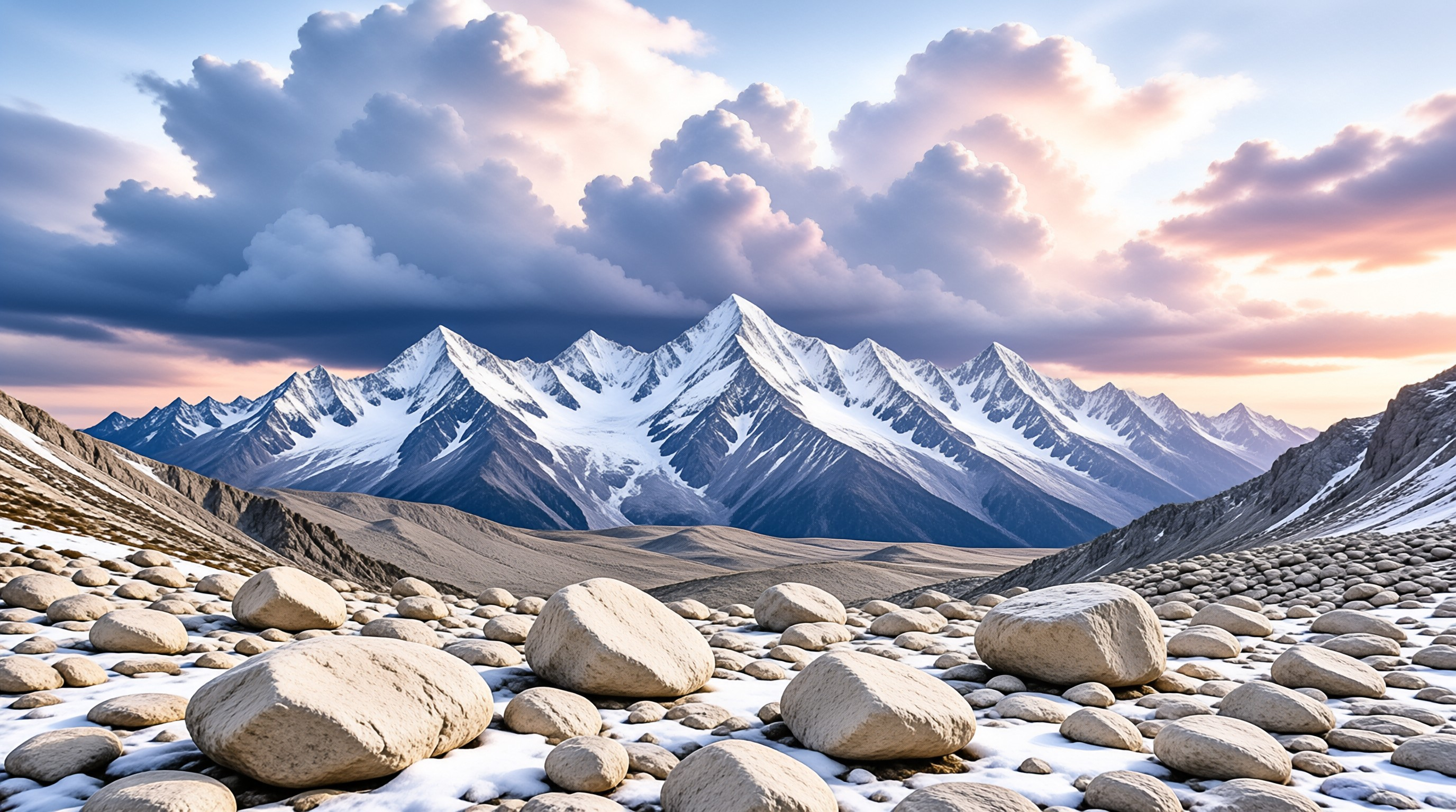 Snowy Mountain Landscape