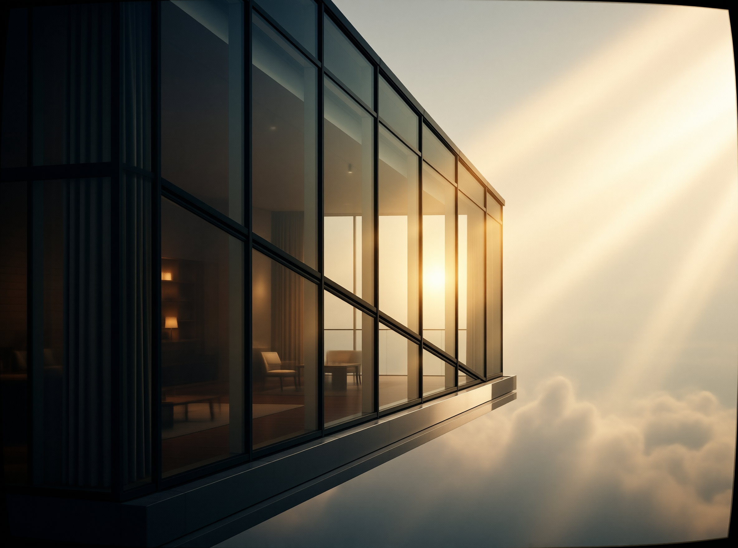 Modern House in the Clouds