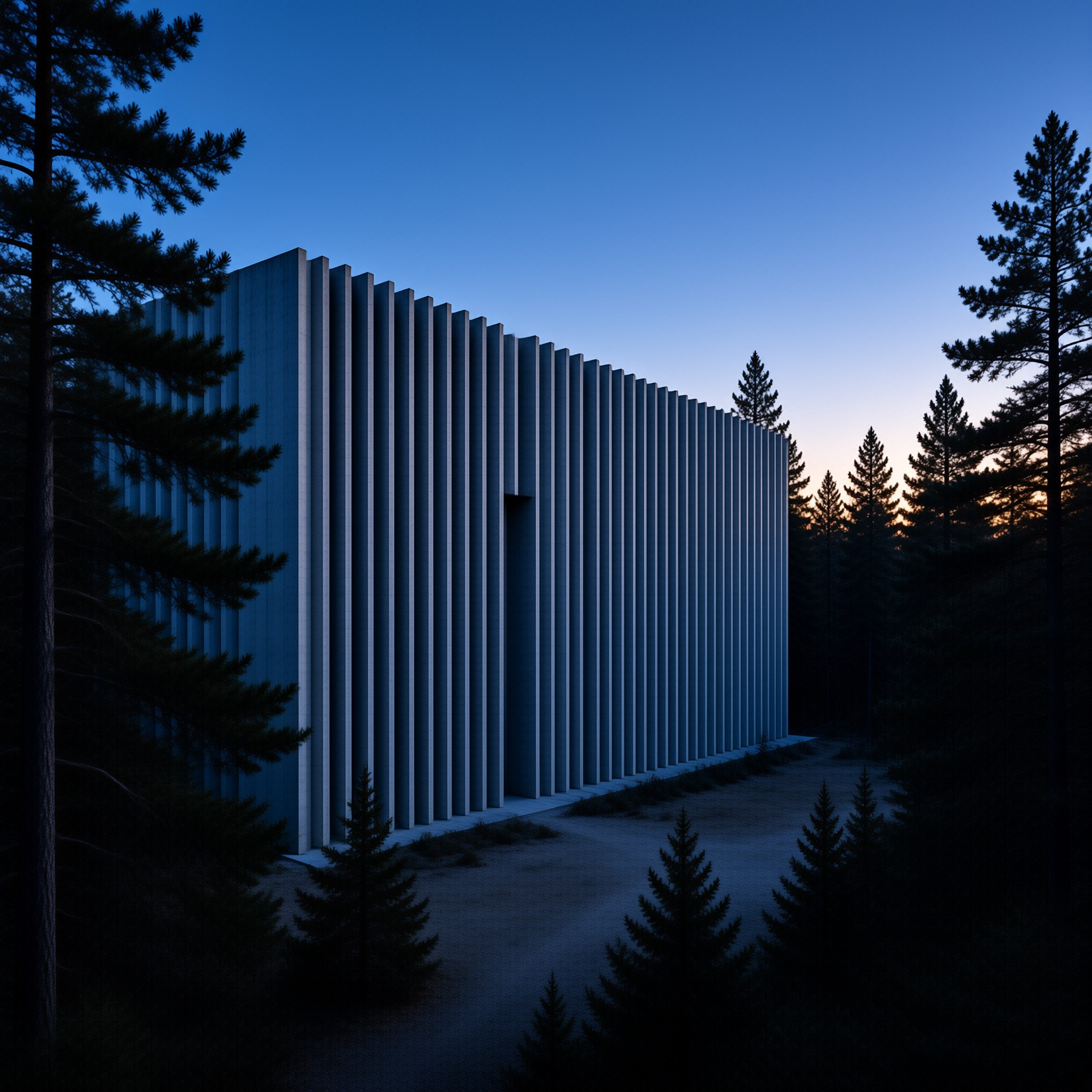 Modern Pavilion at Dusk