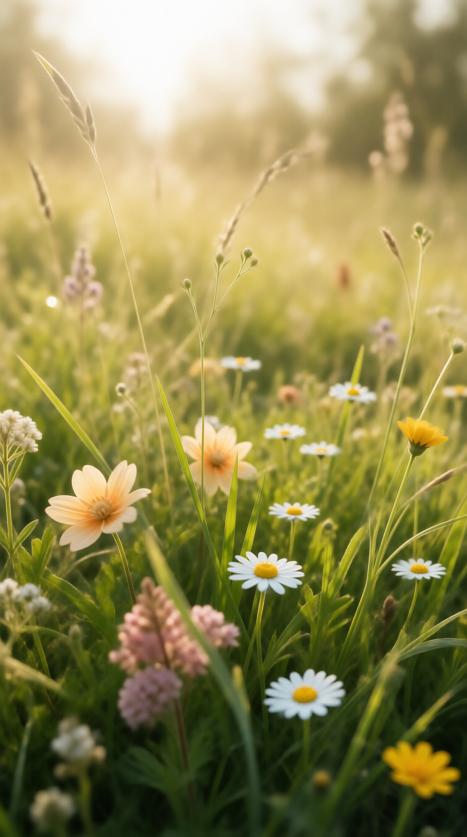 Sunlit Wildflower Meadow