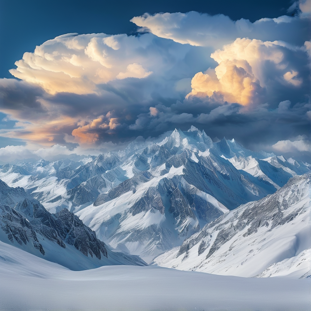 Majestic Snowy Mountain Range