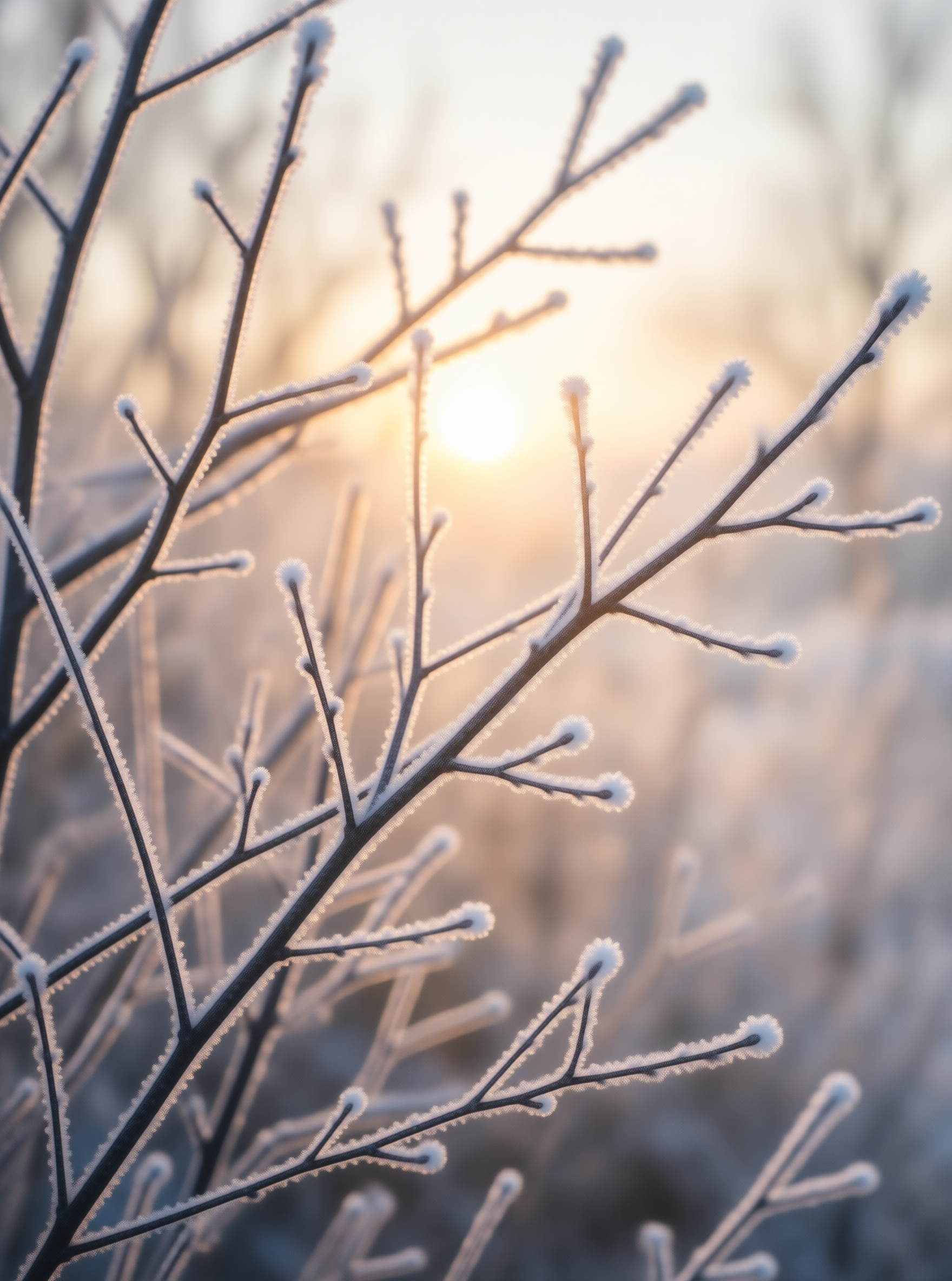 Frosty Branches at Dawn
