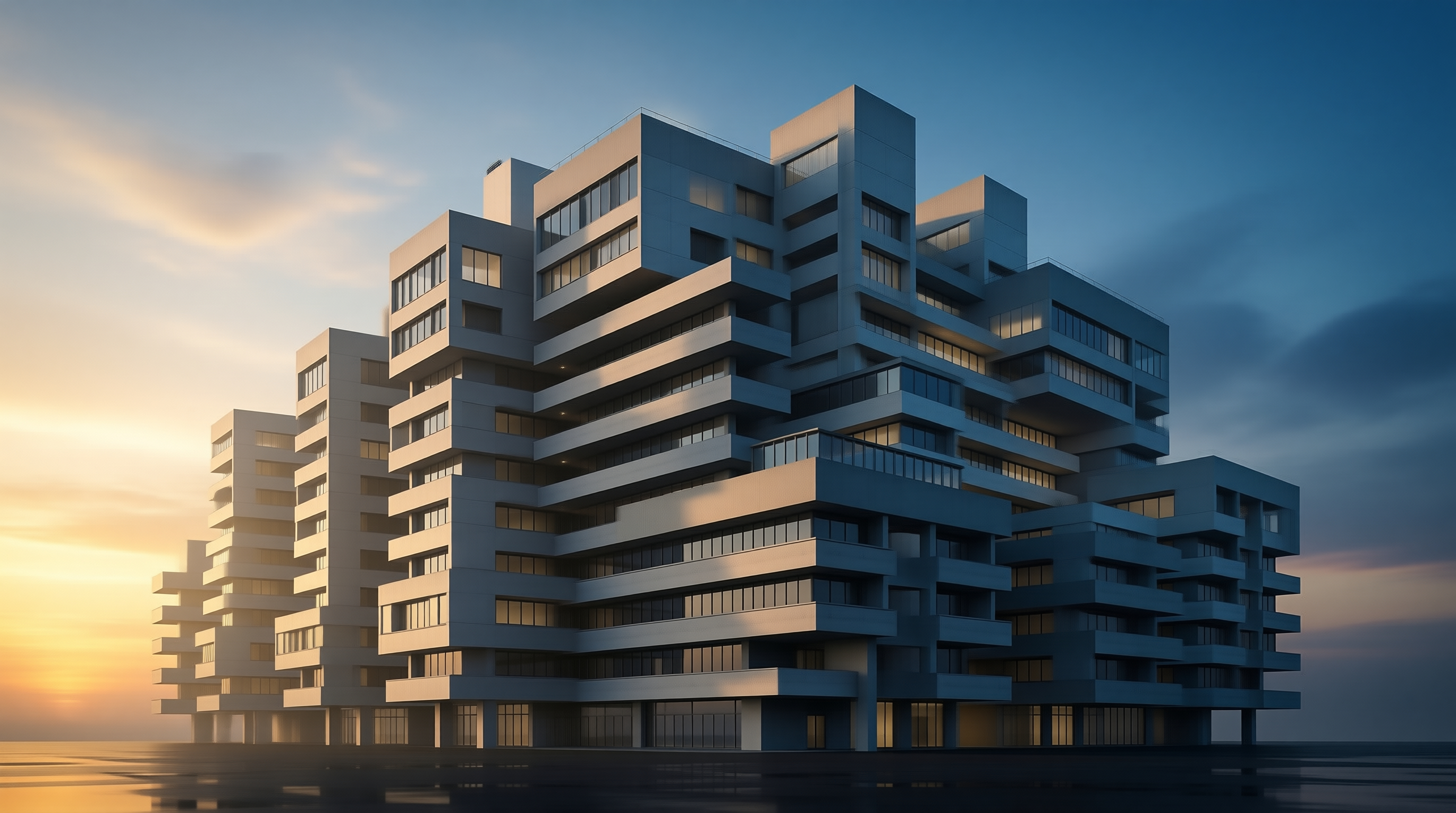 Modern Geometric Building
