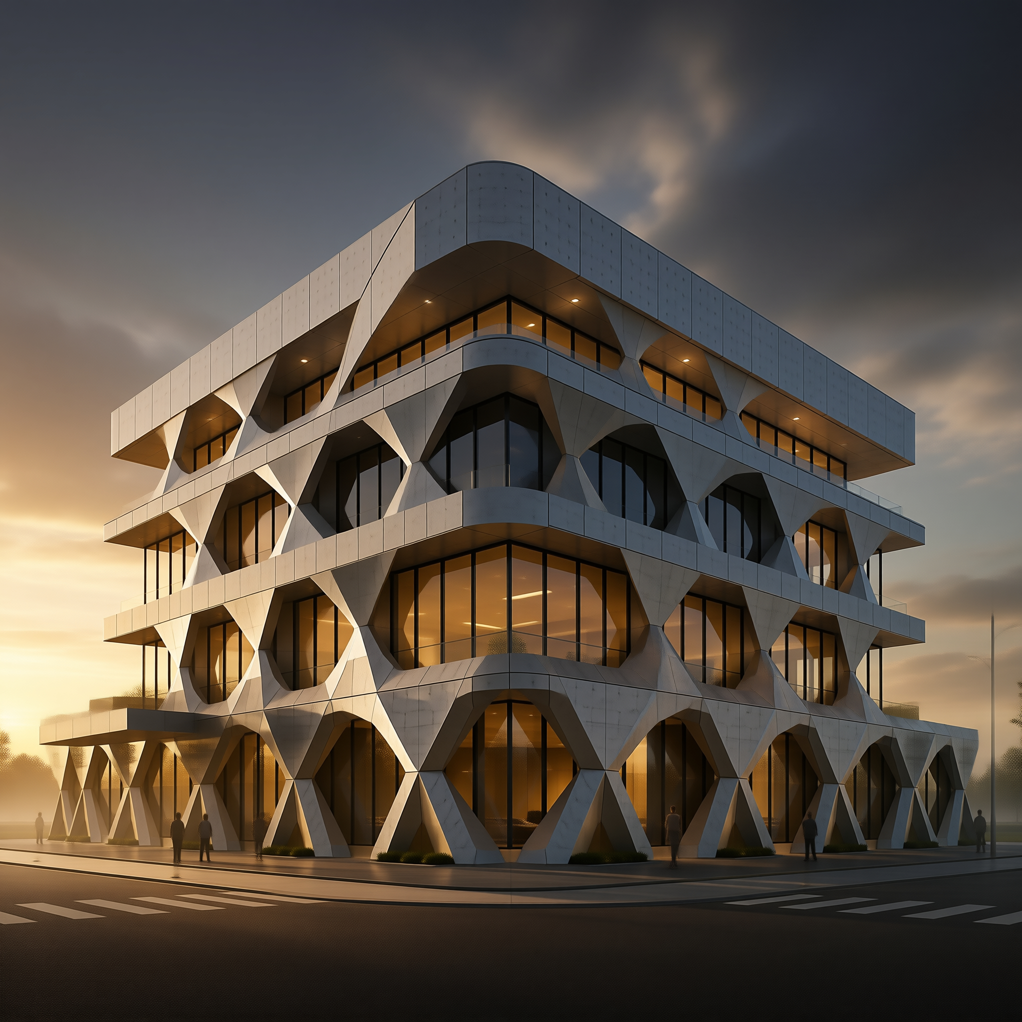 Modern Geometric Building