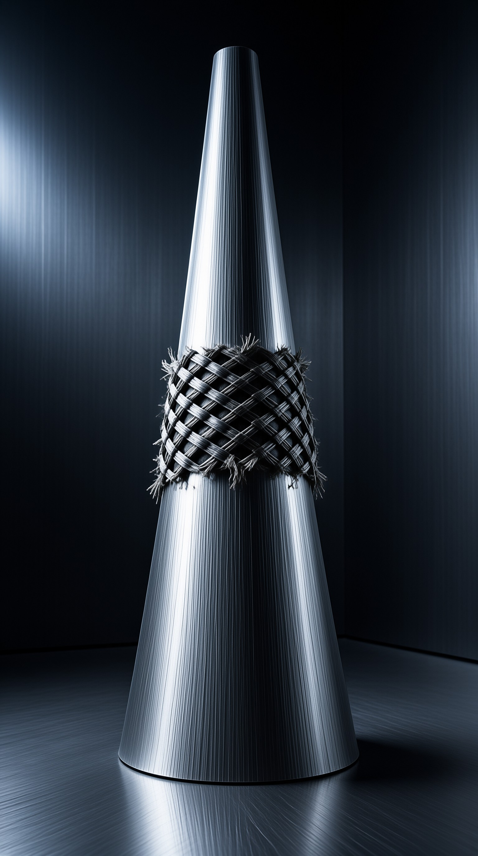Metallic Conical Sculpture