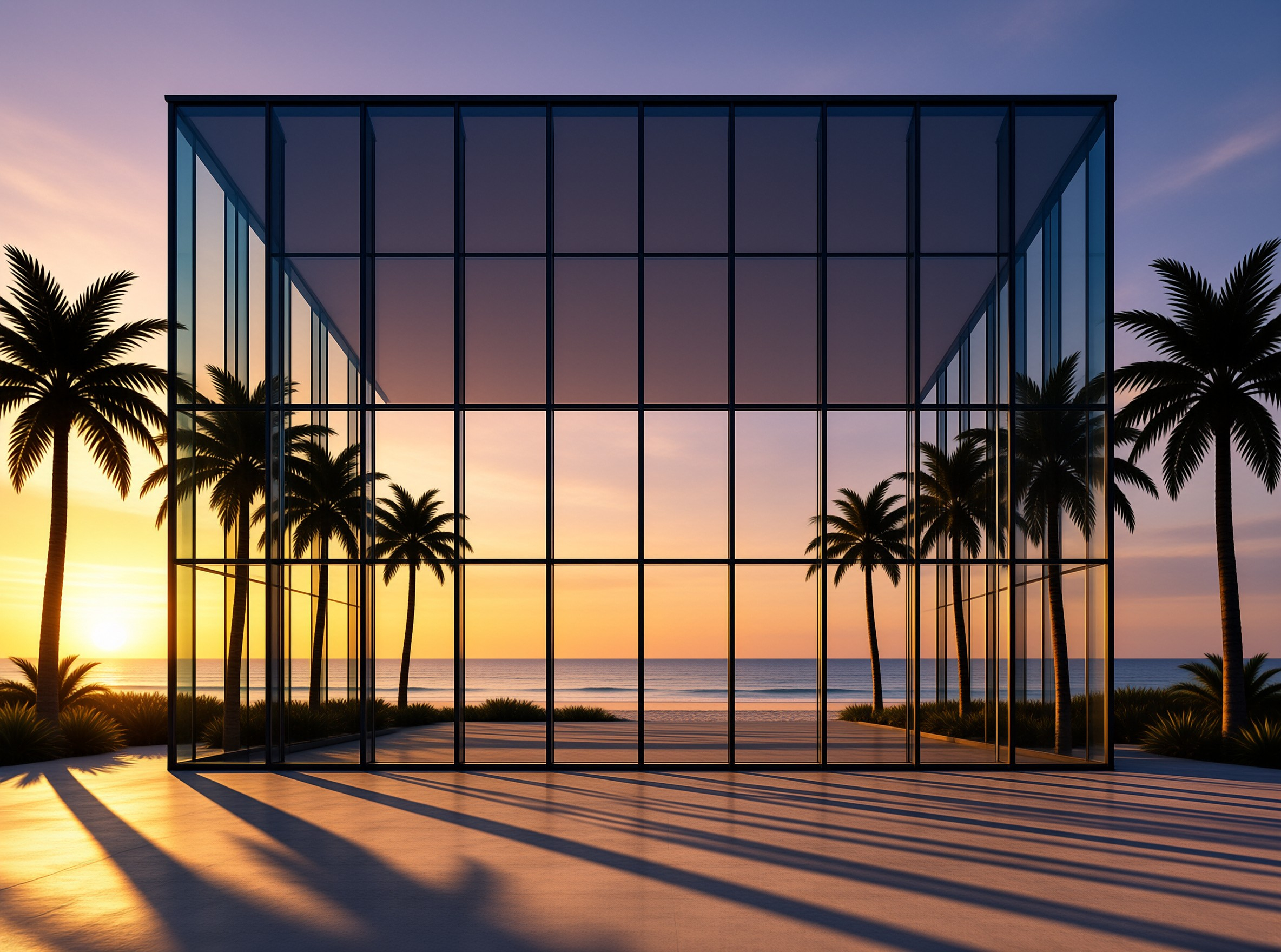 Modern Glass Beach Pavilion