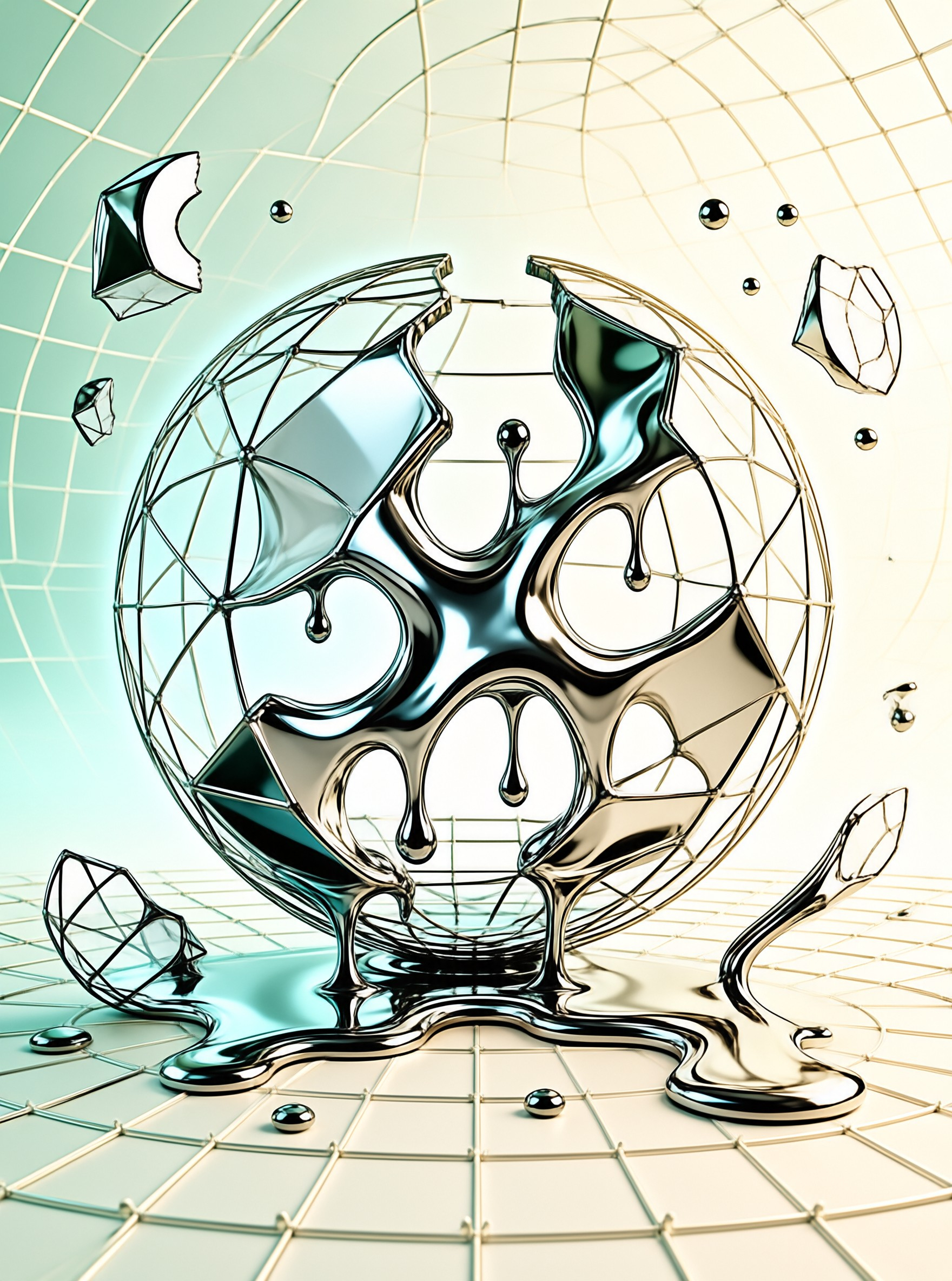 Molting Geodesic Metal Sphere