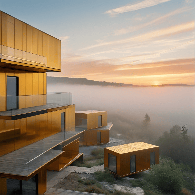 Gold Modern Cliffside Villas