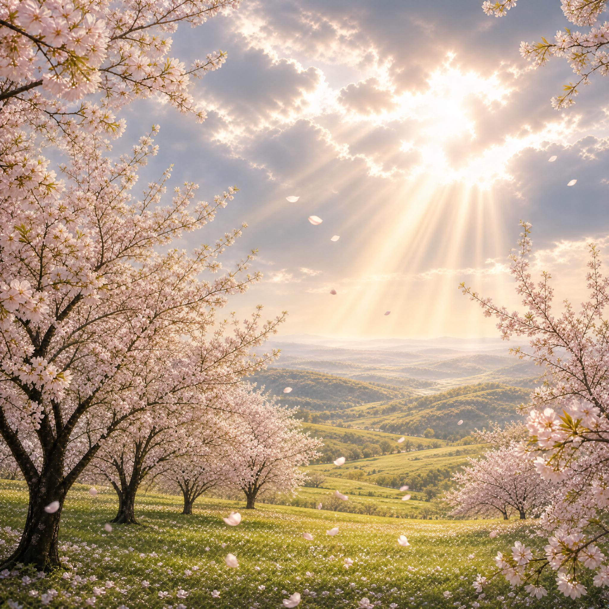 Cherry Blossom Landscape