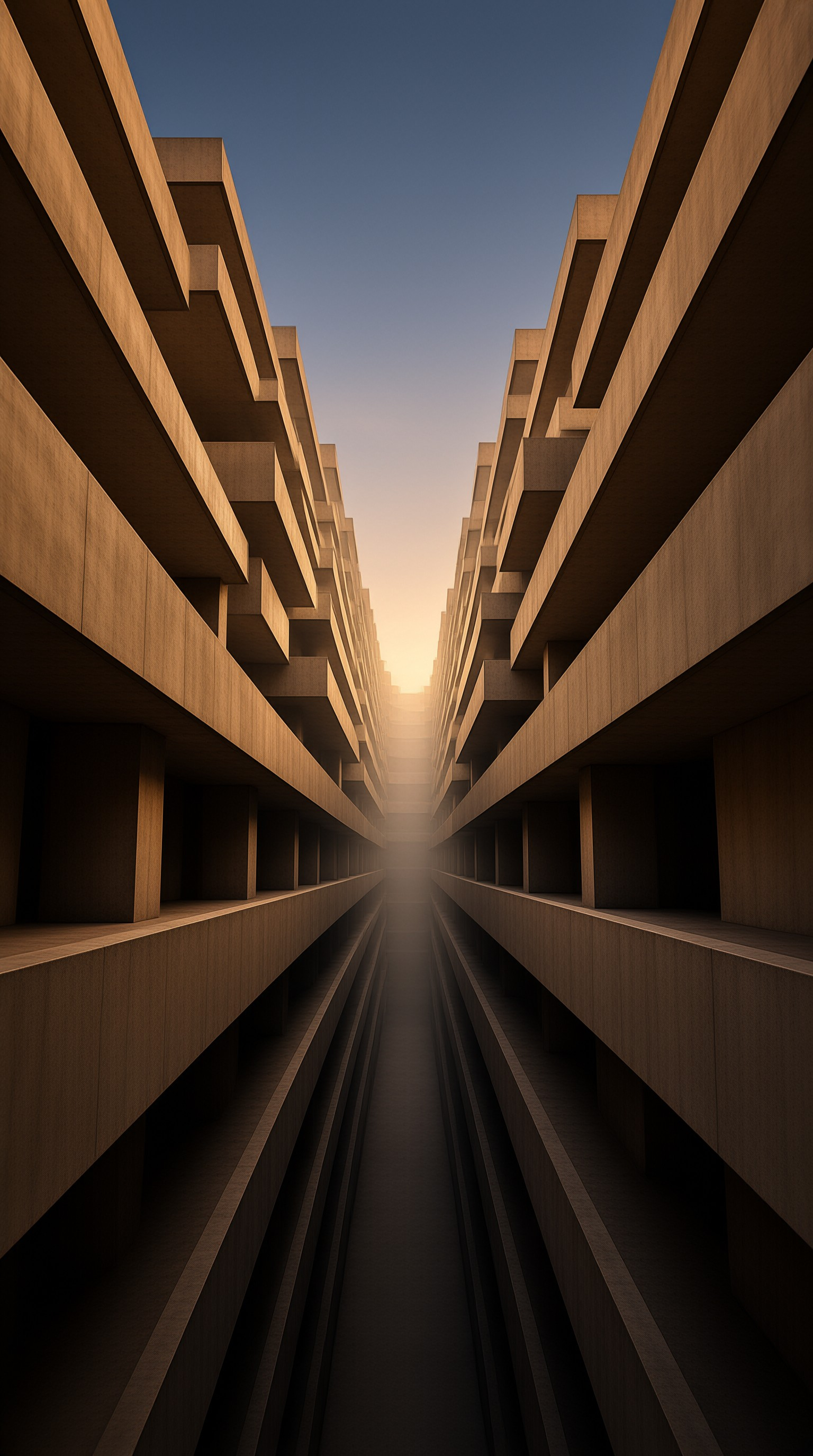 Wooden Corridor at Dawn