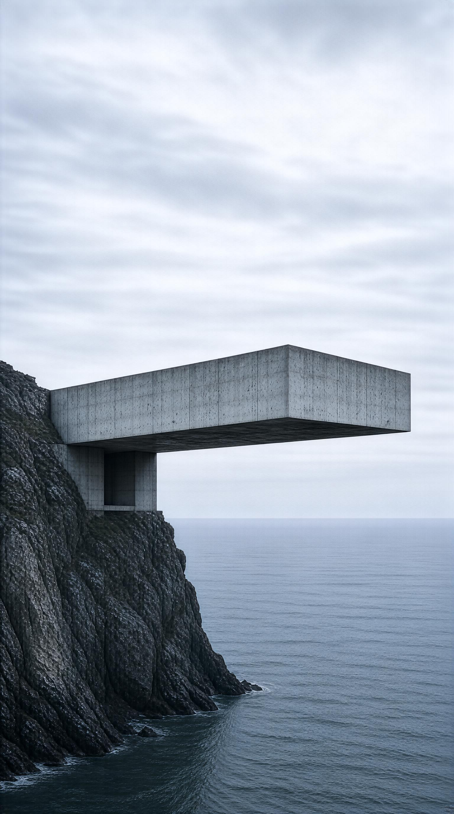 Concrete Structure on Cliff