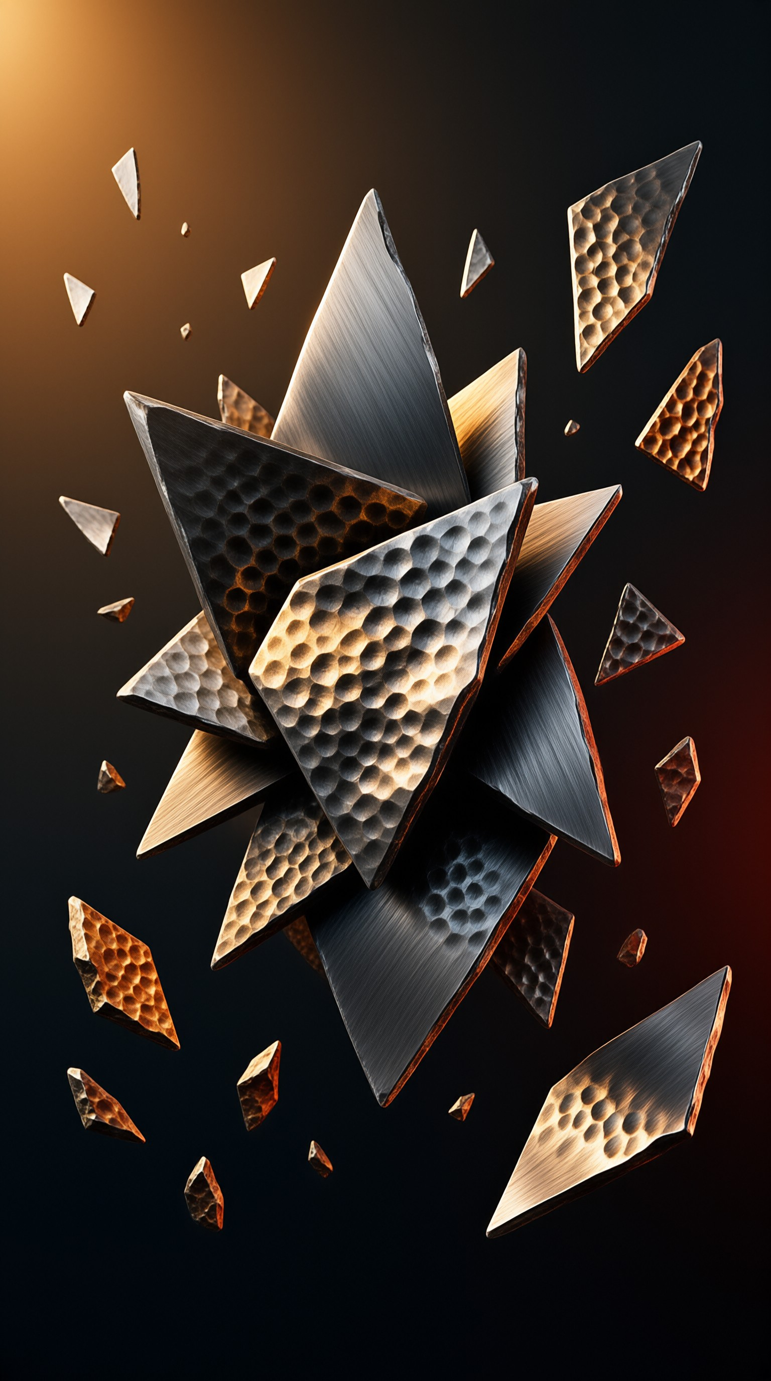 Abstract Metallic Explosion