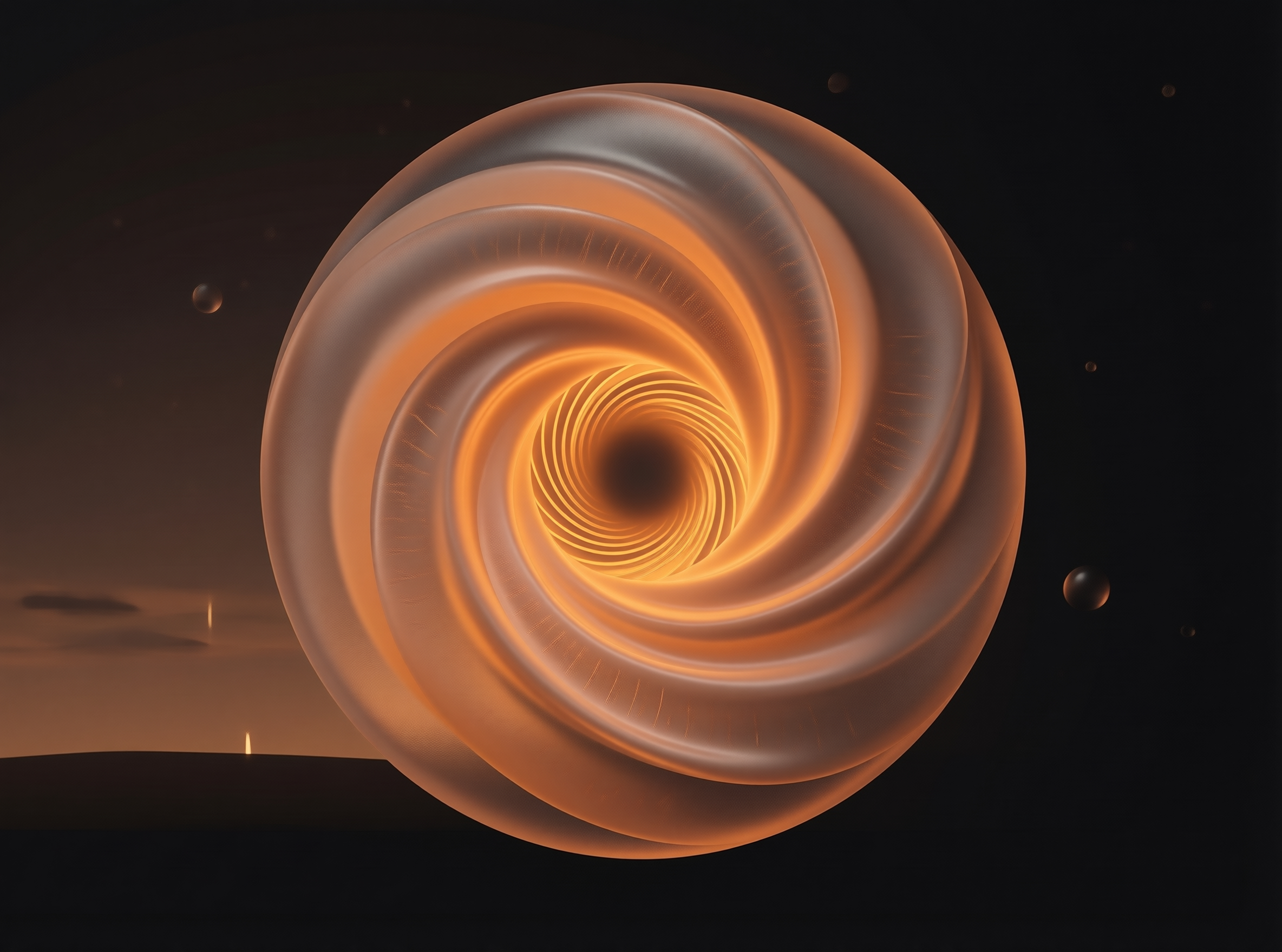 Swirling Orange Vortex