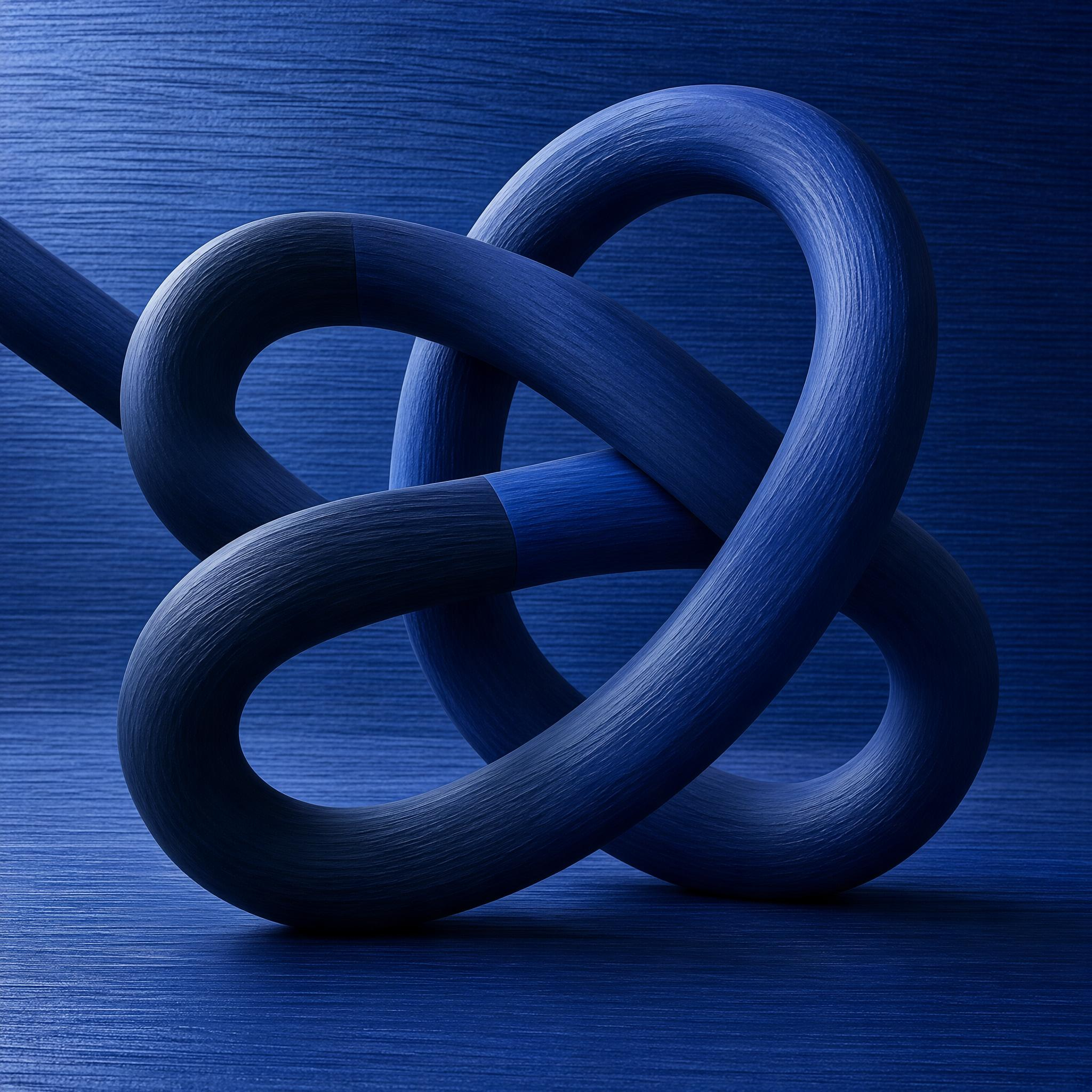 Blue Knot Sculpture
