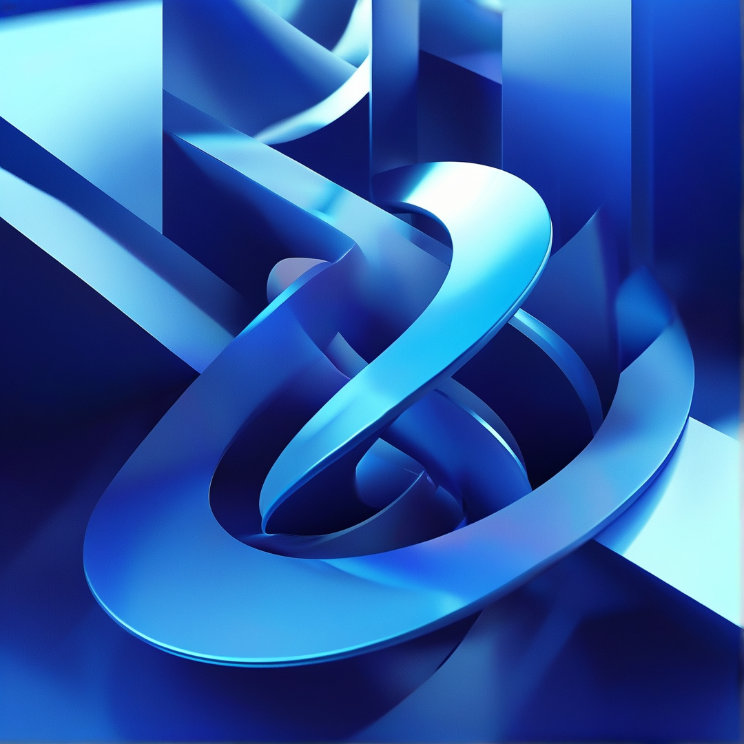 Abstract Blue Geometric Art