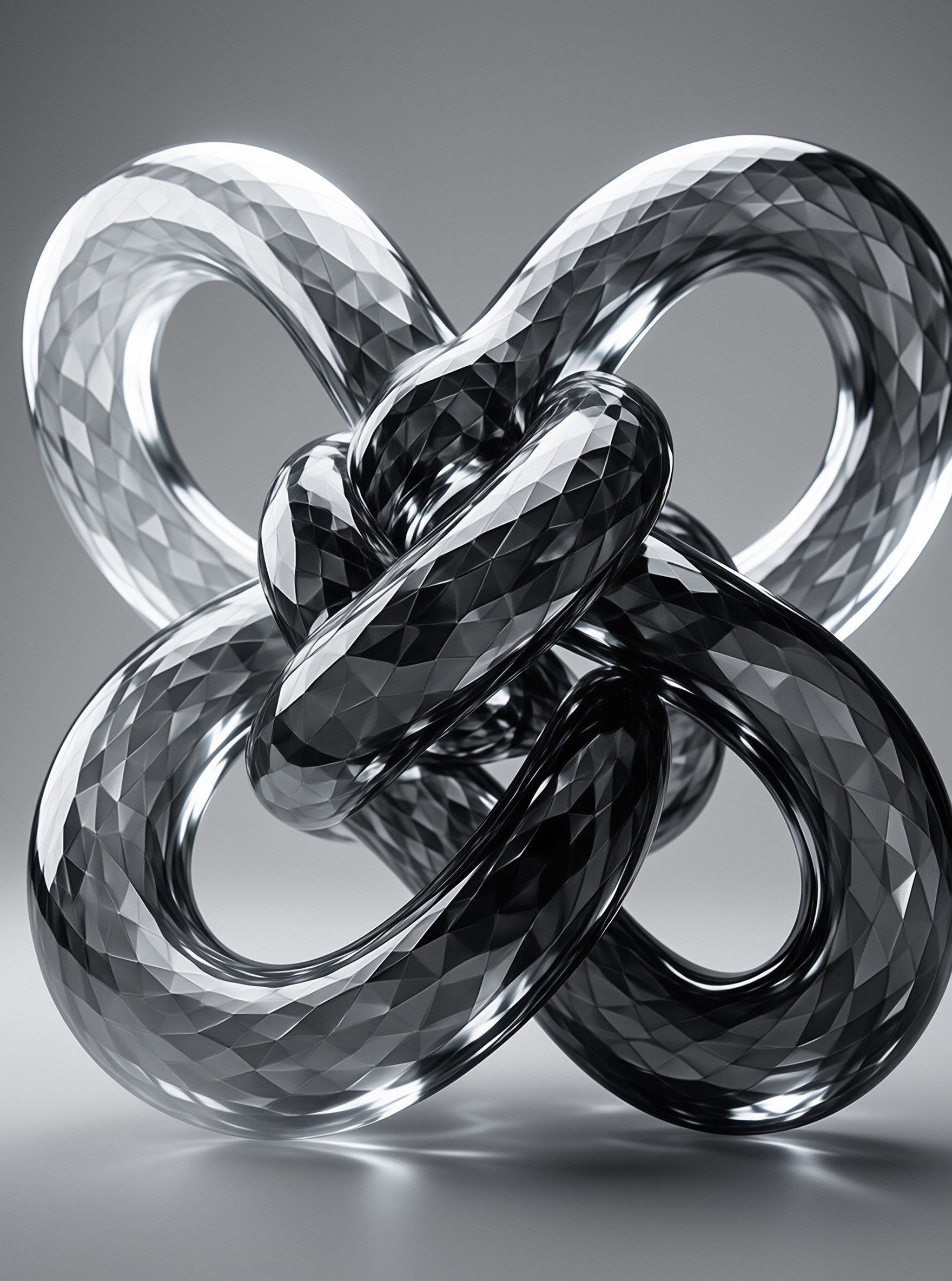 Abstract 3D Glass Knot