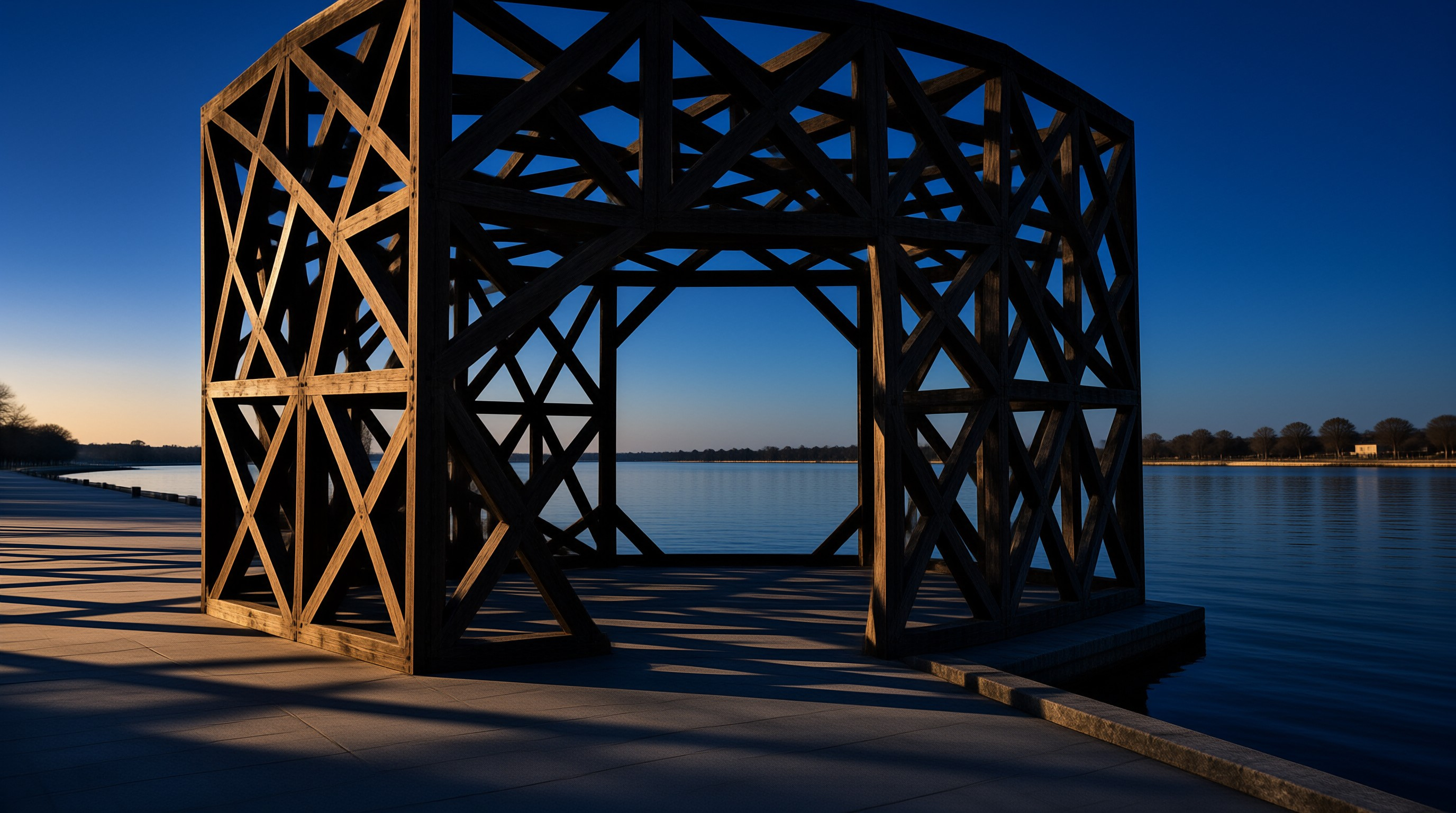 Wooden Pavilion by the Water