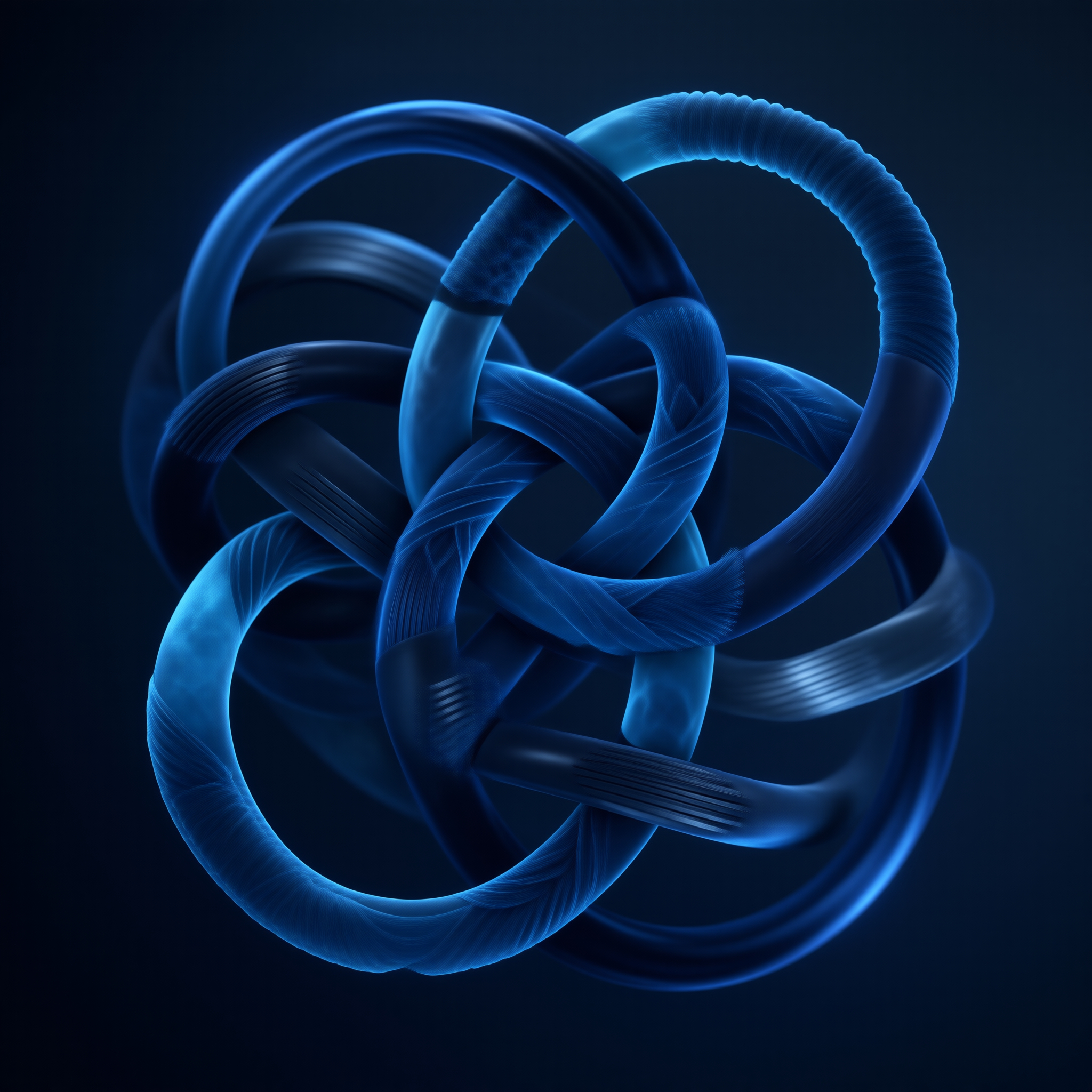 Interwoven Blue Knot