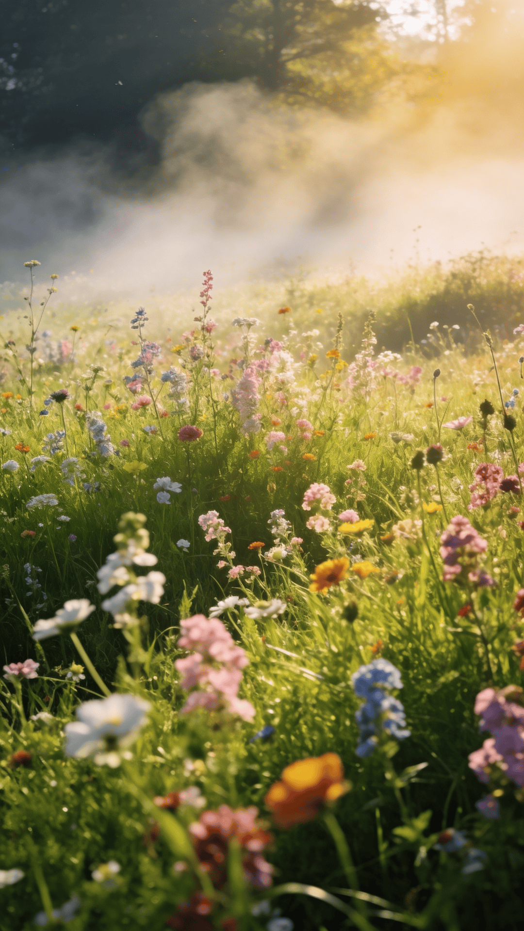Soft Pastel Spring Landscape