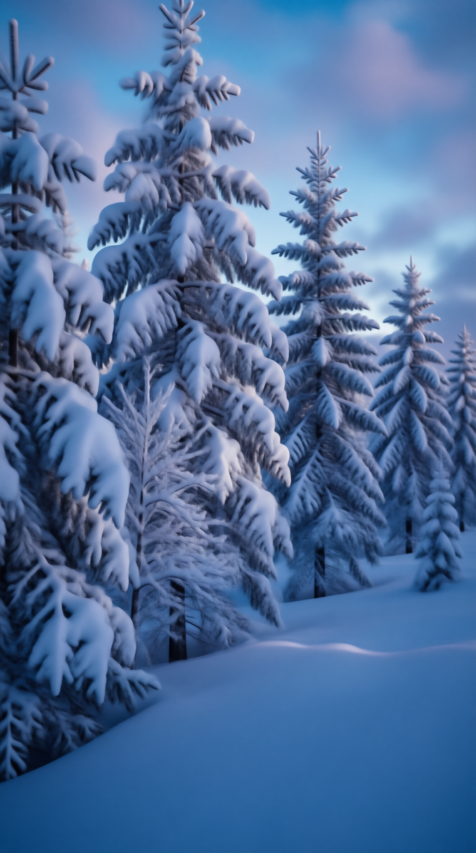 Snowbound Pine Forest Landscape