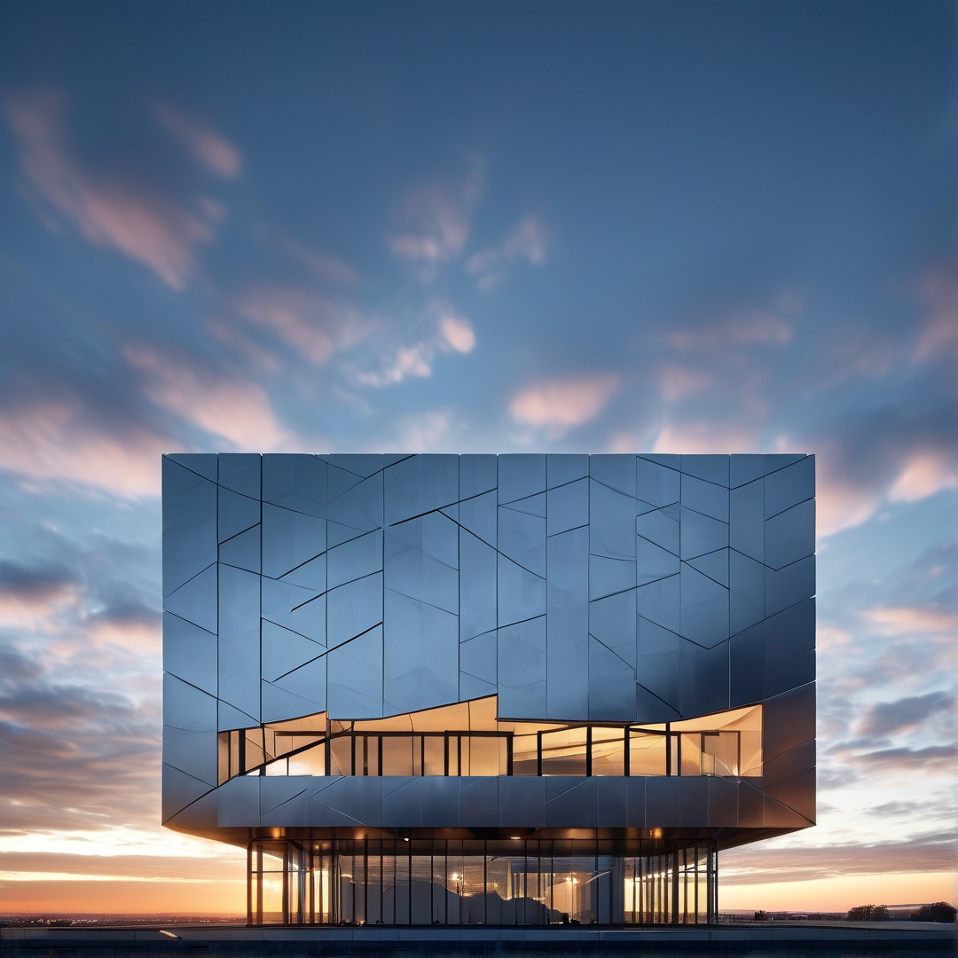 Modern Building at Dusk