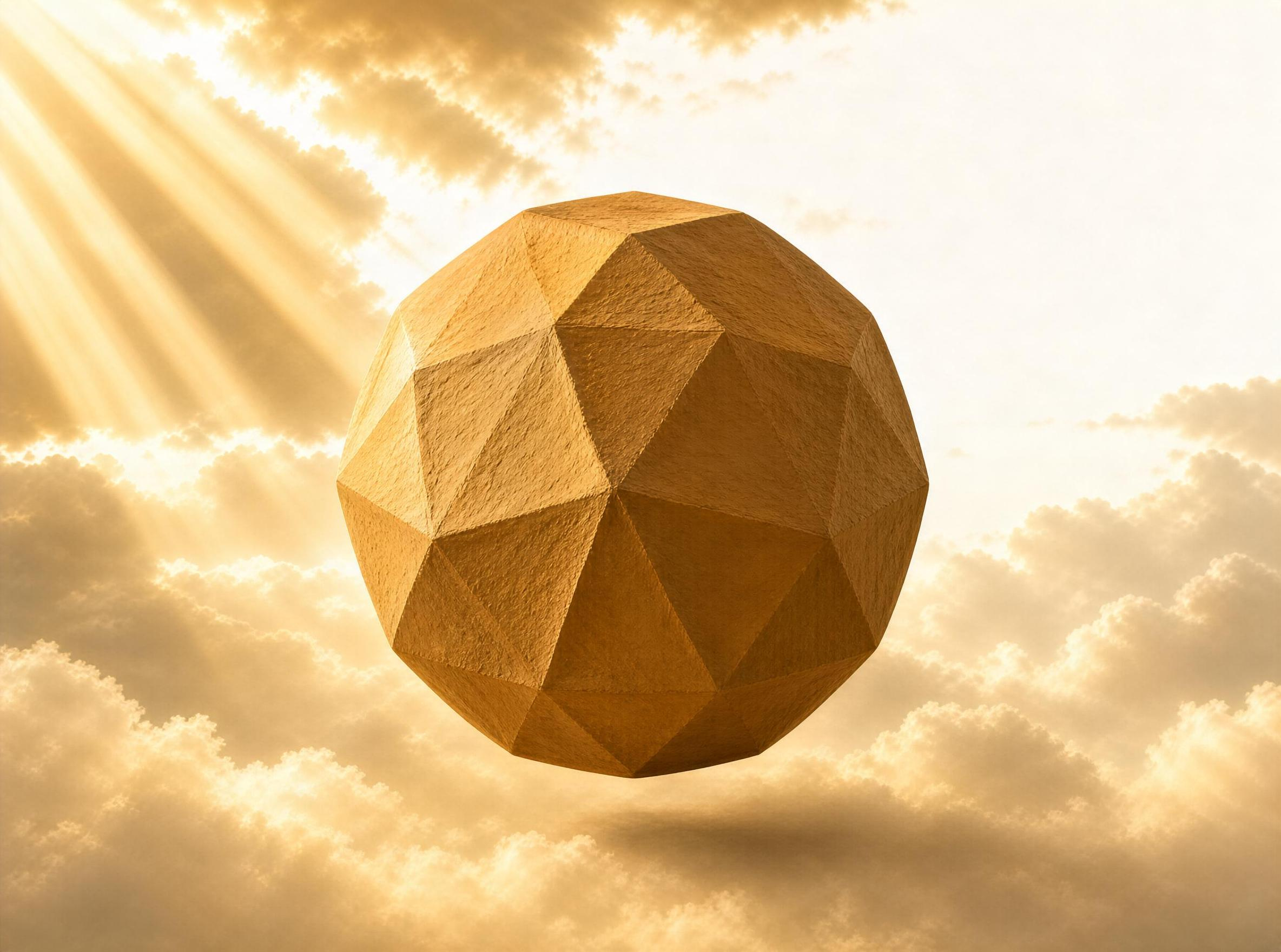 Golden Polyhedron in Clouds