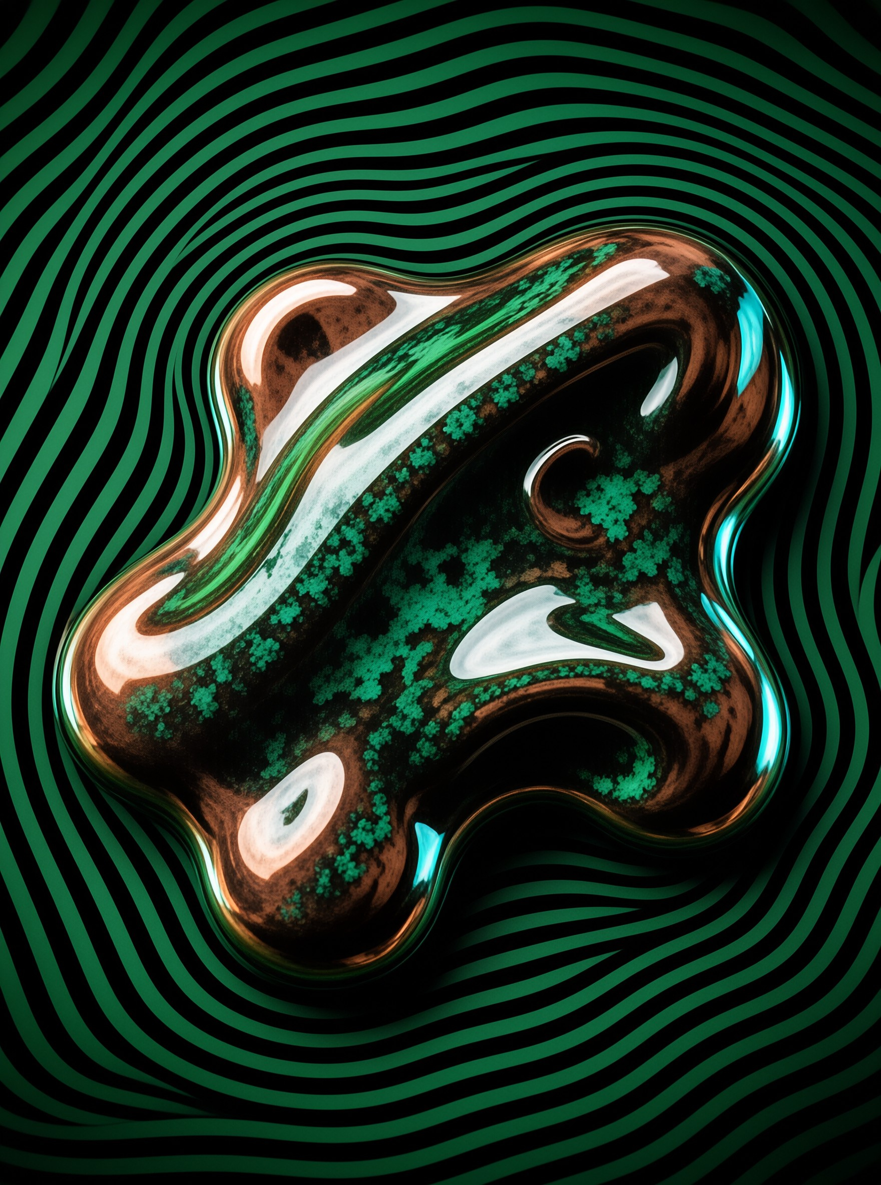 Liquid Metal Abstract Shape