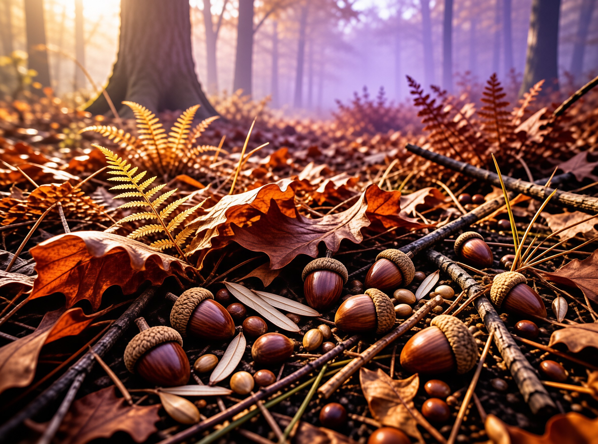 Forest Floor Autumn Scene