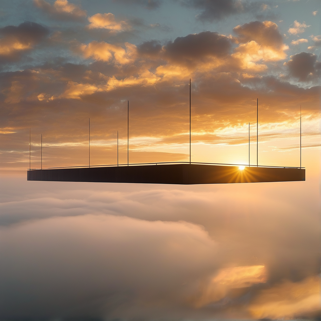 Floating Platform at Sunset