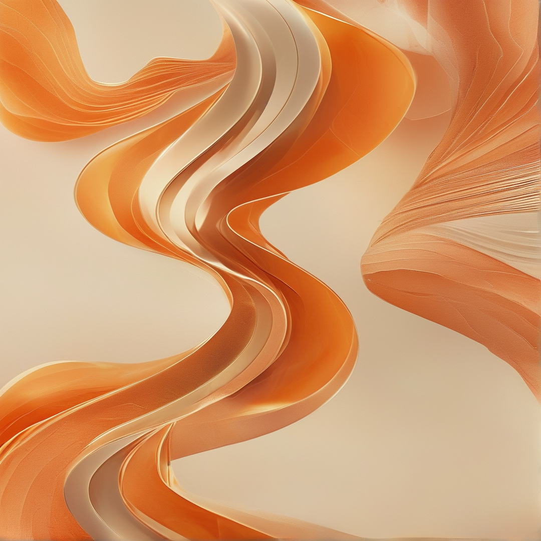 Flowing Orange Abstraction