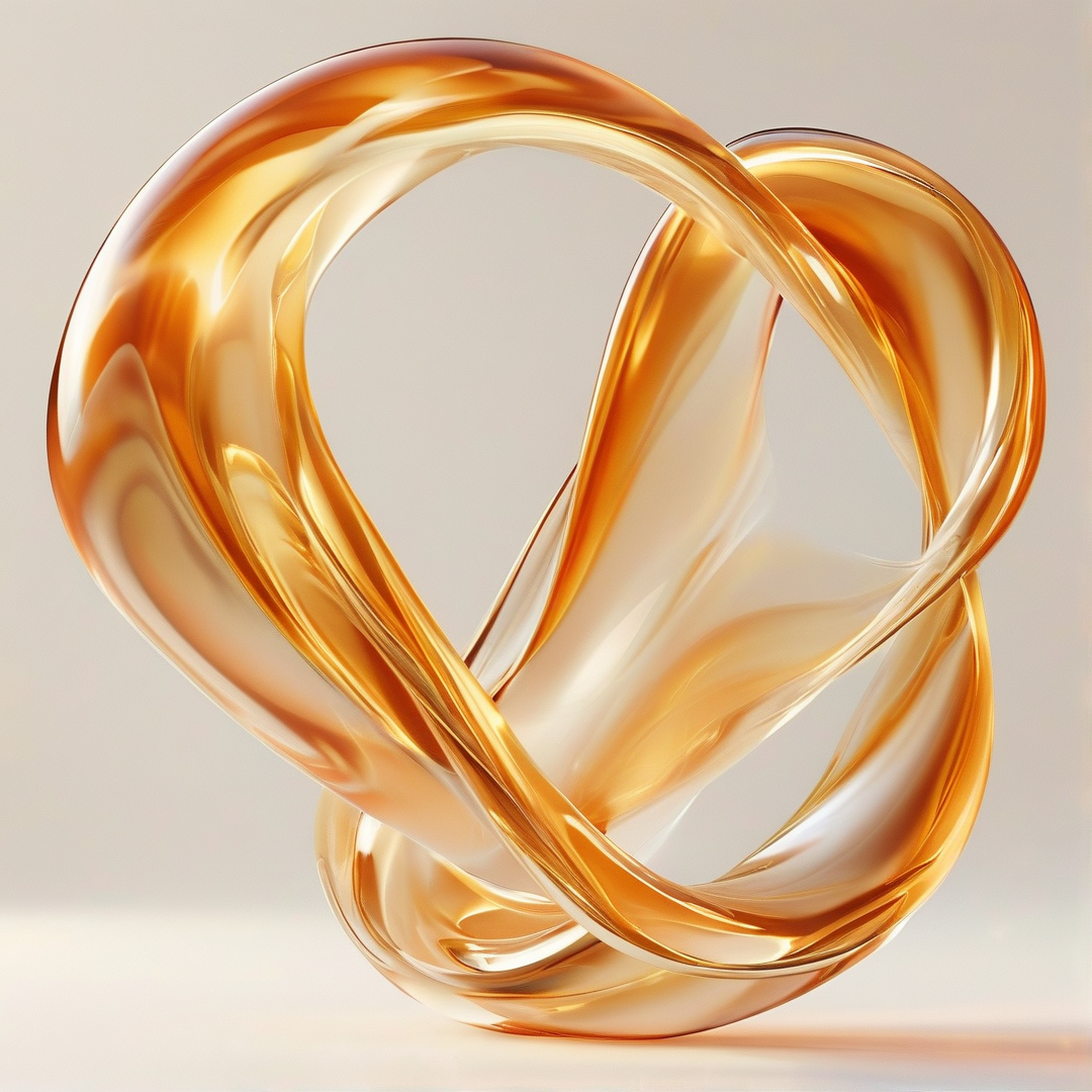 Abstract Amber Sculpture