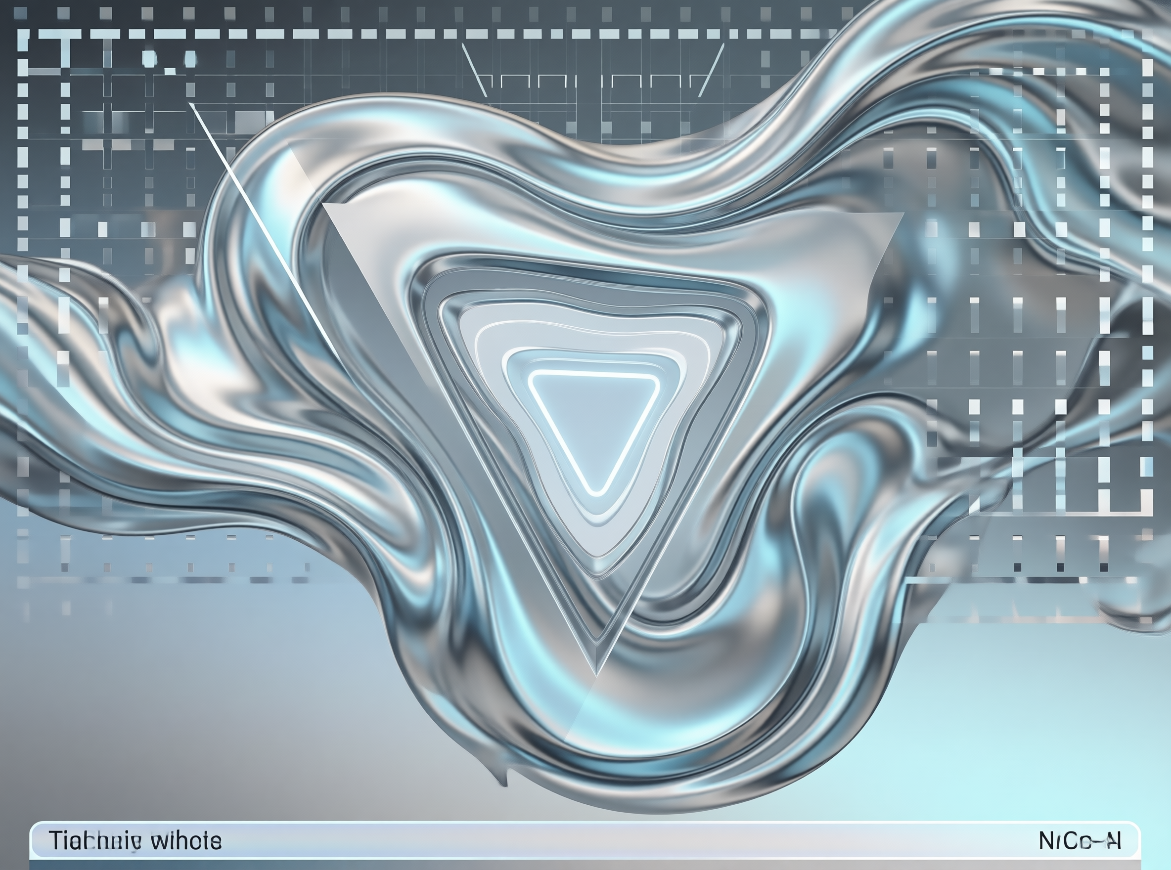 Chrome Liquid Ribbon — Neon Triangle Study