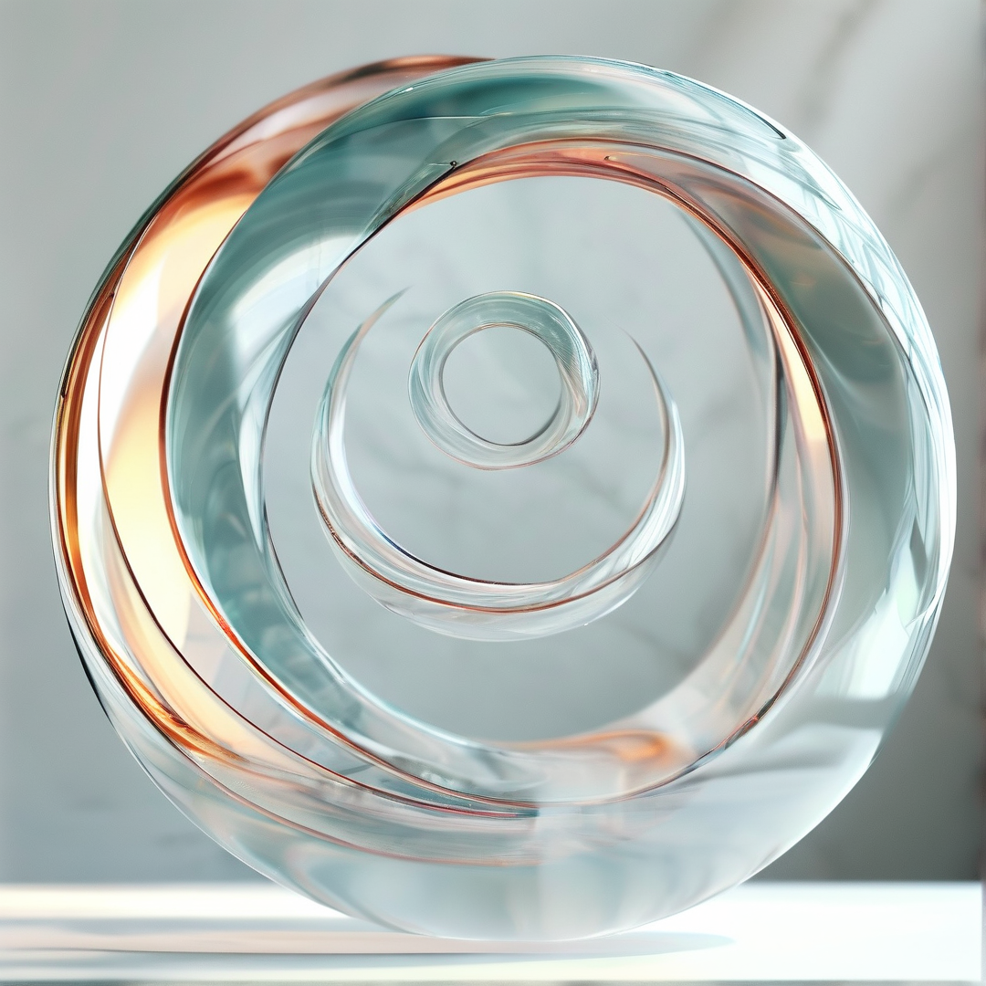 Glass Spiral Sculpture