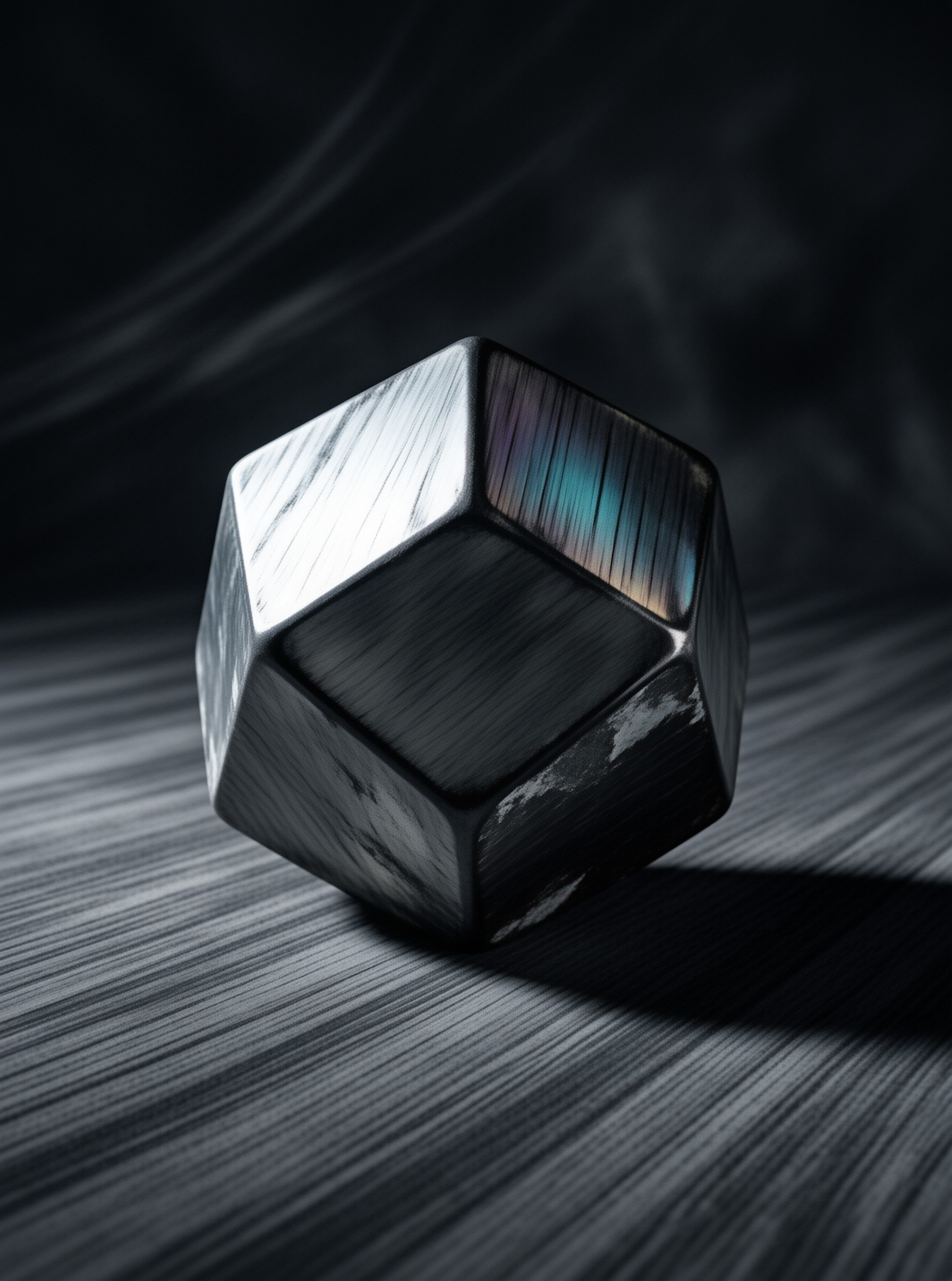 Iridescent Metal Cube