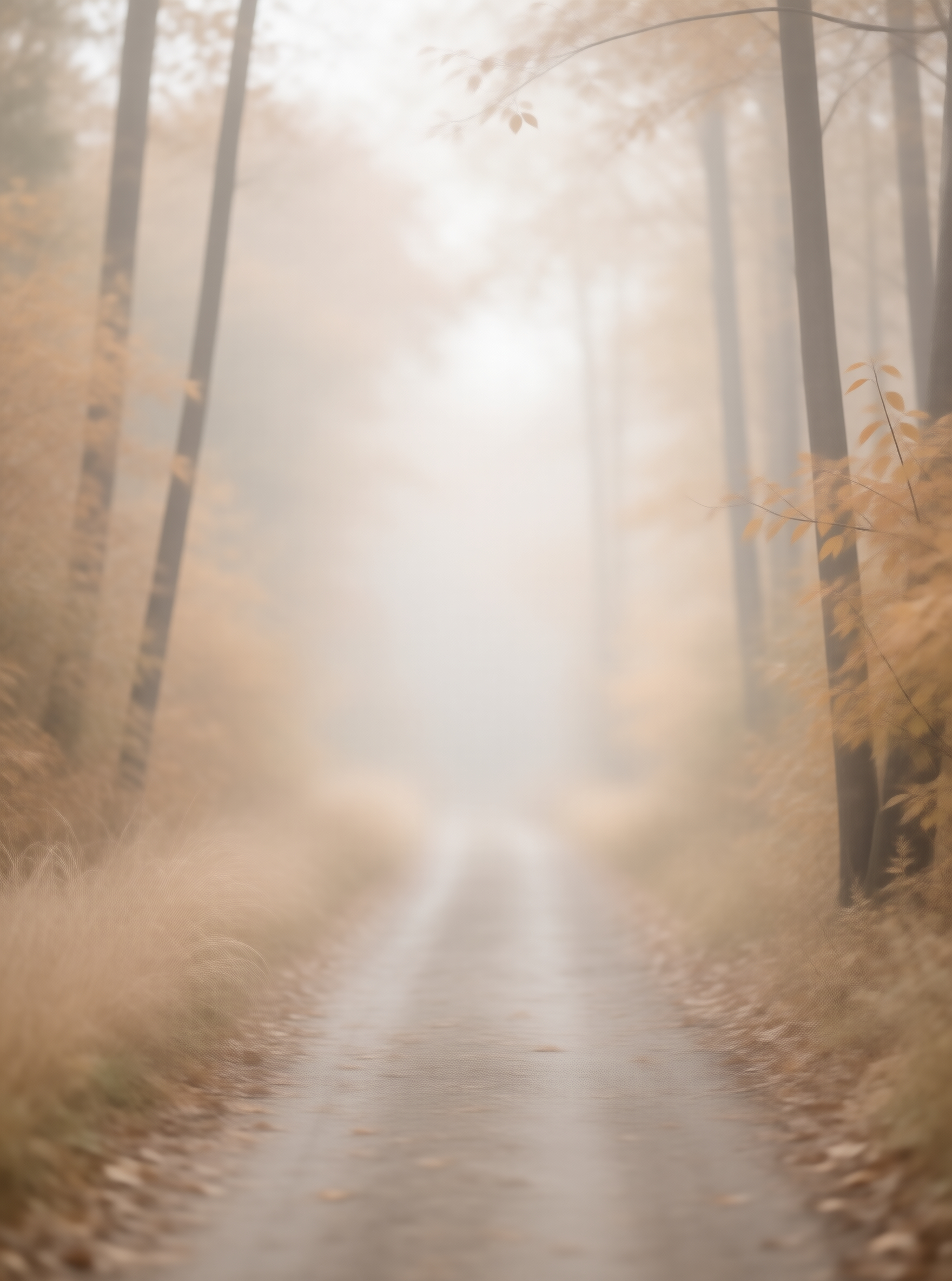Misty Autumn Forest Path