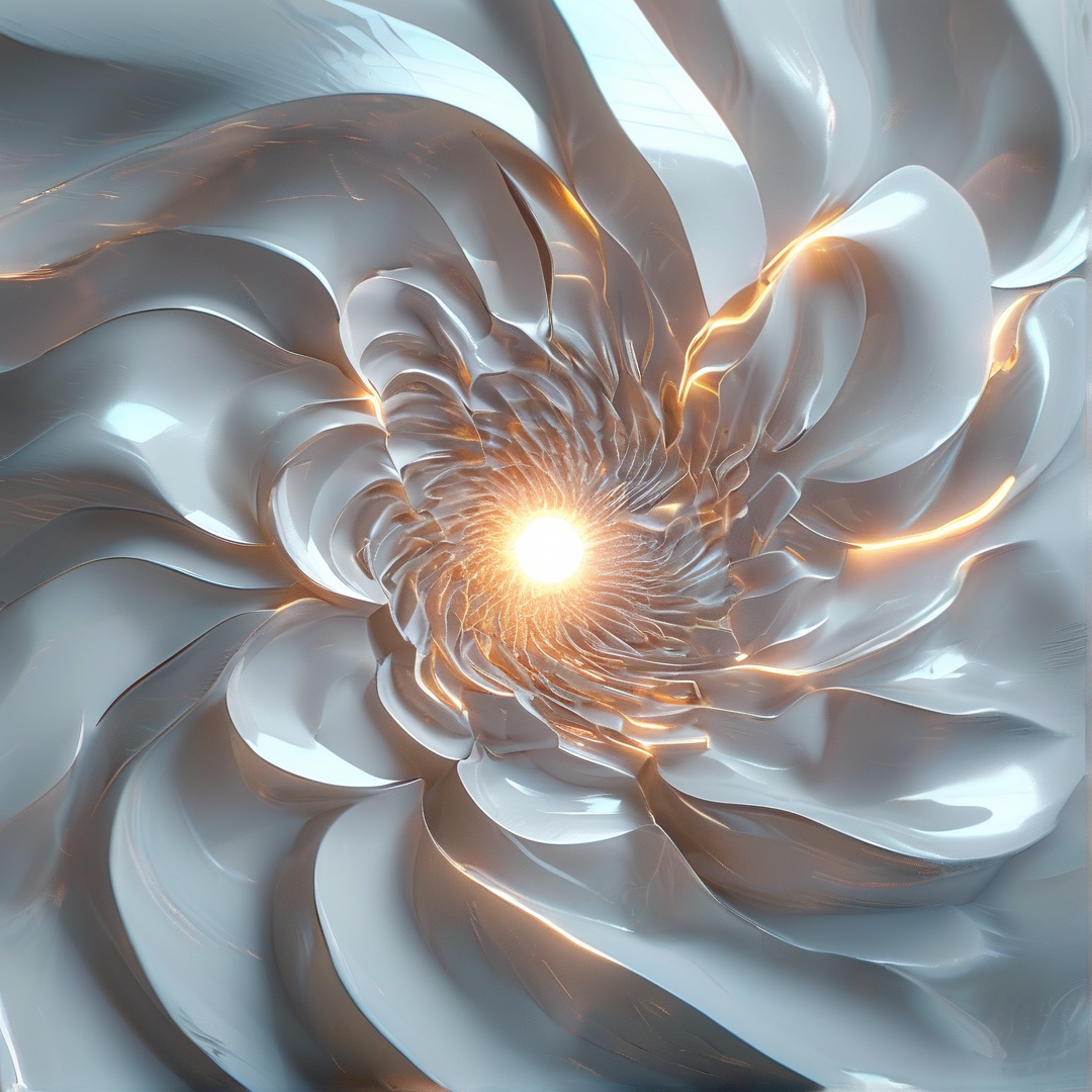 Abstract Silver Spiral